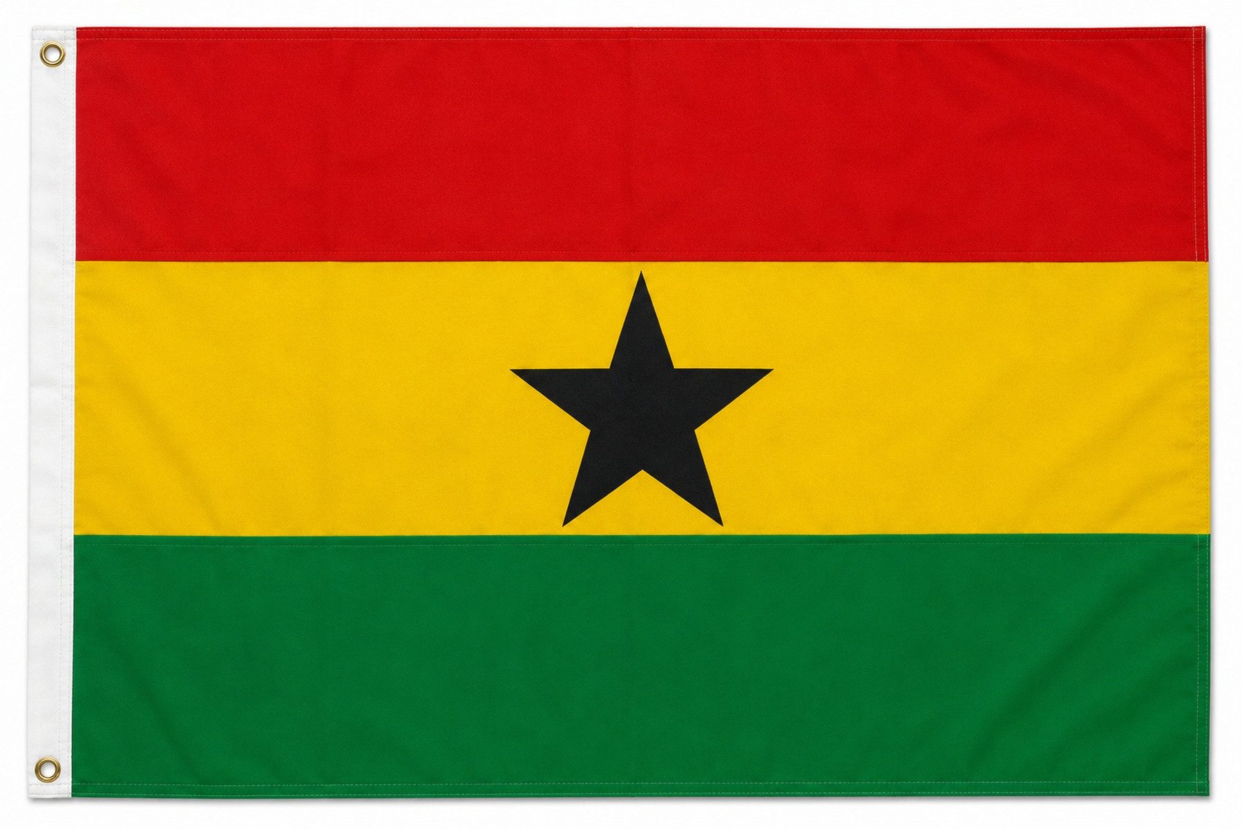 trends4cents Flagge XXL Flagge Fahne mit 3 Messingösen in 250 x 150 cm (Ghana), für Fahnenmaste
