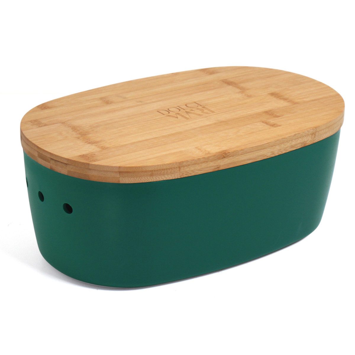 Dolce Mare Brotkasten Dolce Mare Brotbehälter Brotbox Brotdose Brotkasten Bambus Grün