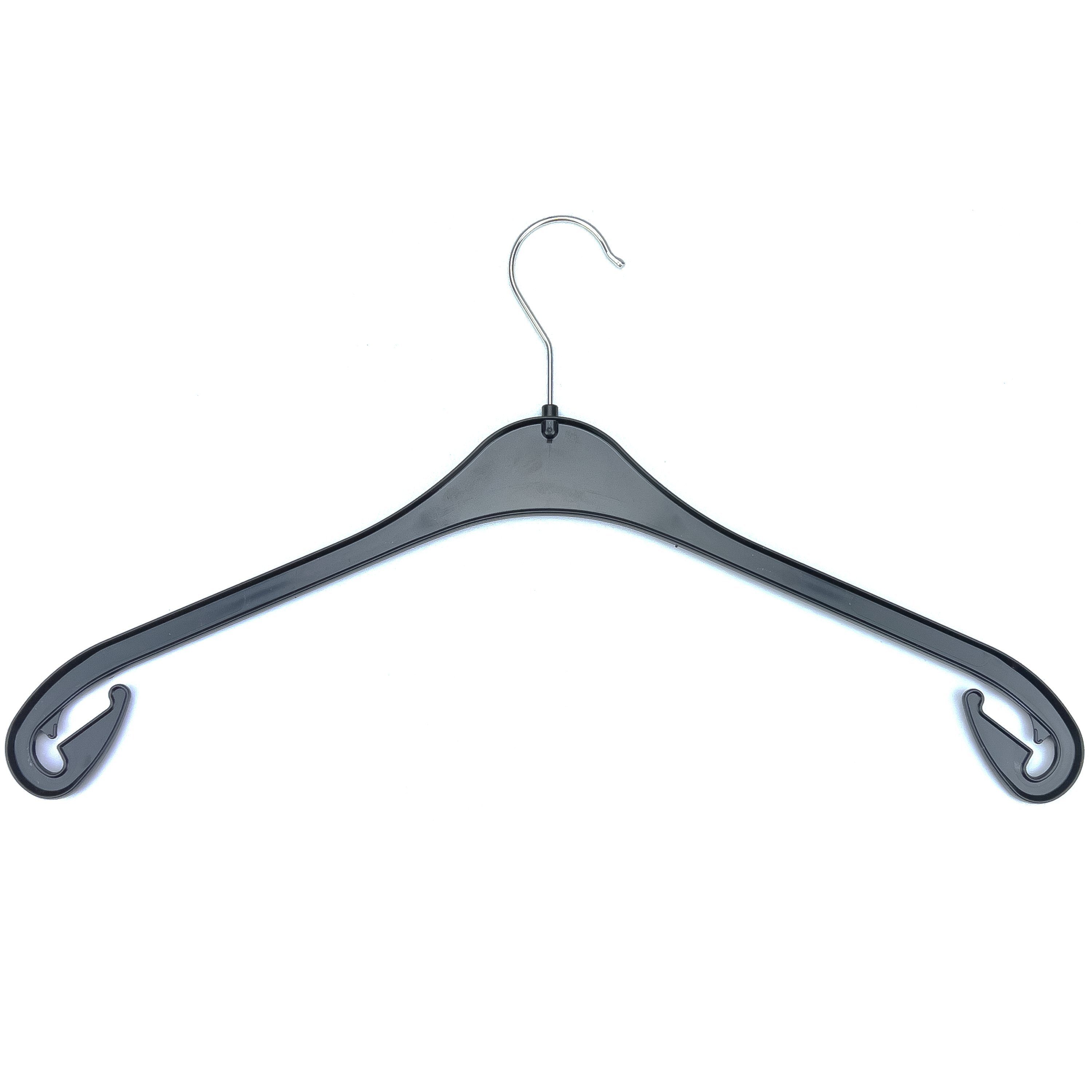 Webwarenhaus Kleiderbügel Kleiderbügel Kunststoff Schwarz 47 cm im 40er Pack, (Spar-Set), Kleiderbügel, 47 cm, drehbarer Haken, Kunststoff