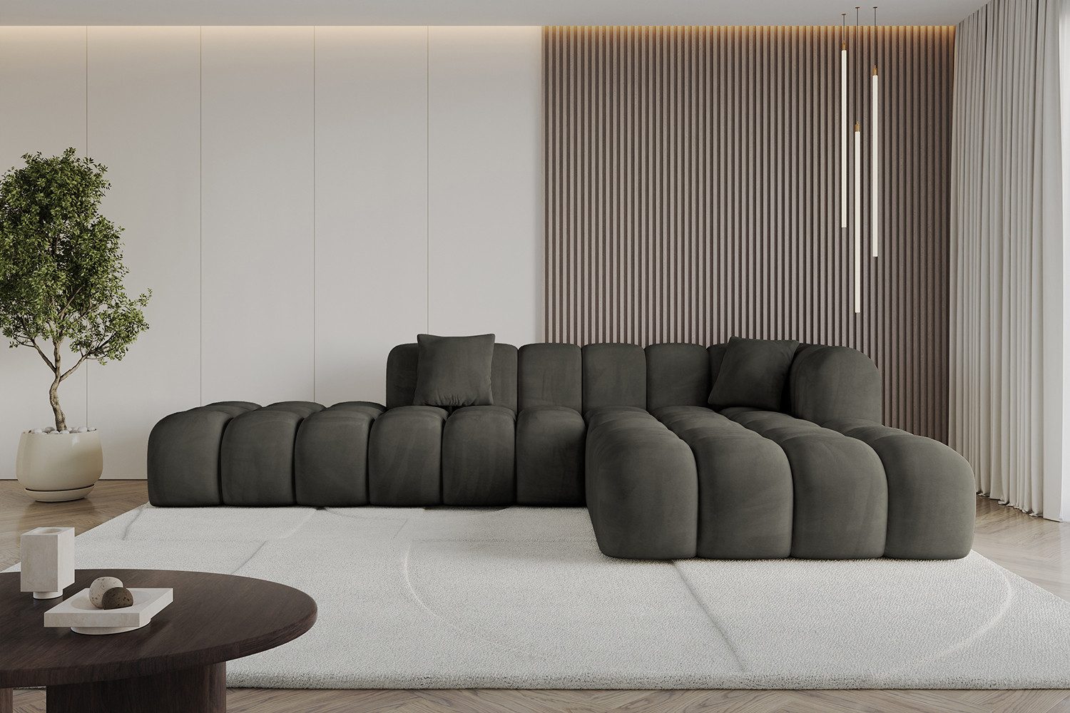 ALTDECOR Ecksofa OLEA-L2, Sofa Praktische Bequeme Funktionsecke Couch L-Form Eckcouch, Corner Sofa U-Form Vielseitige Sofa Wohnlandschaft Wohnzimmer