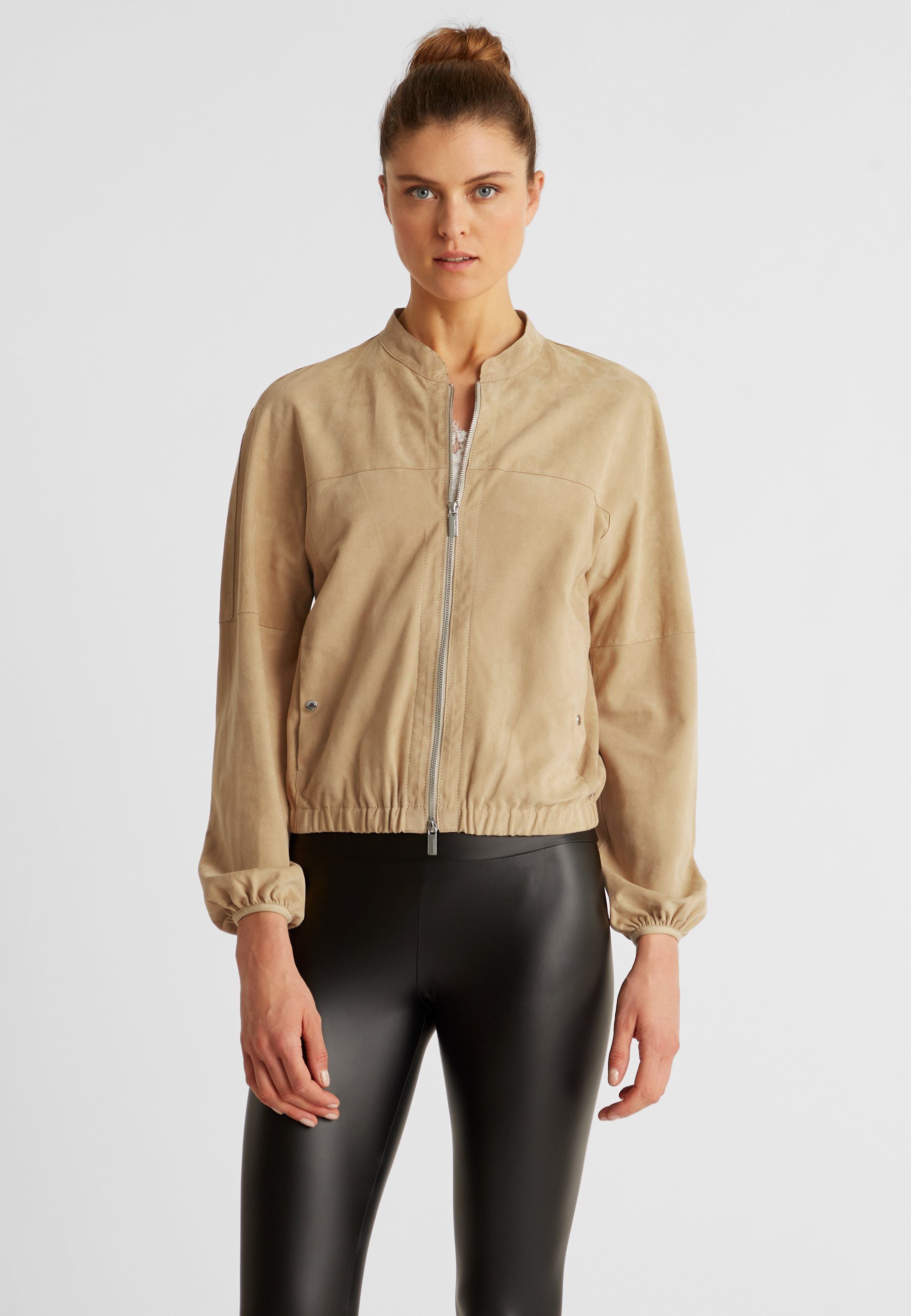 Blouson Beige Milestone mit MSFeli Zwei-Wege-Reißverschluss