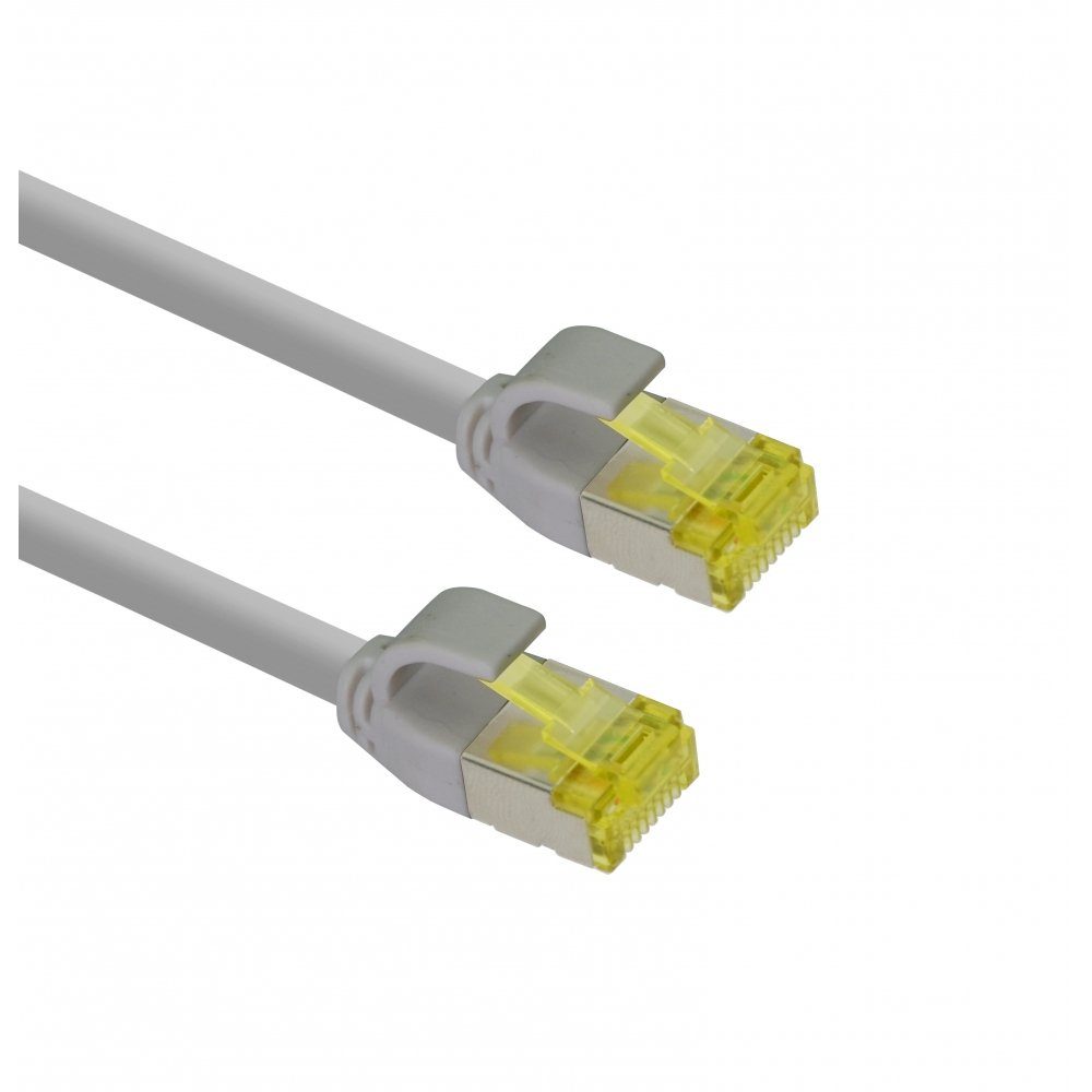 Helos ultra slim Patchkabel S/FTP Cat 6A - Netzwerkkabel - 2,0m - grau Netzkabel