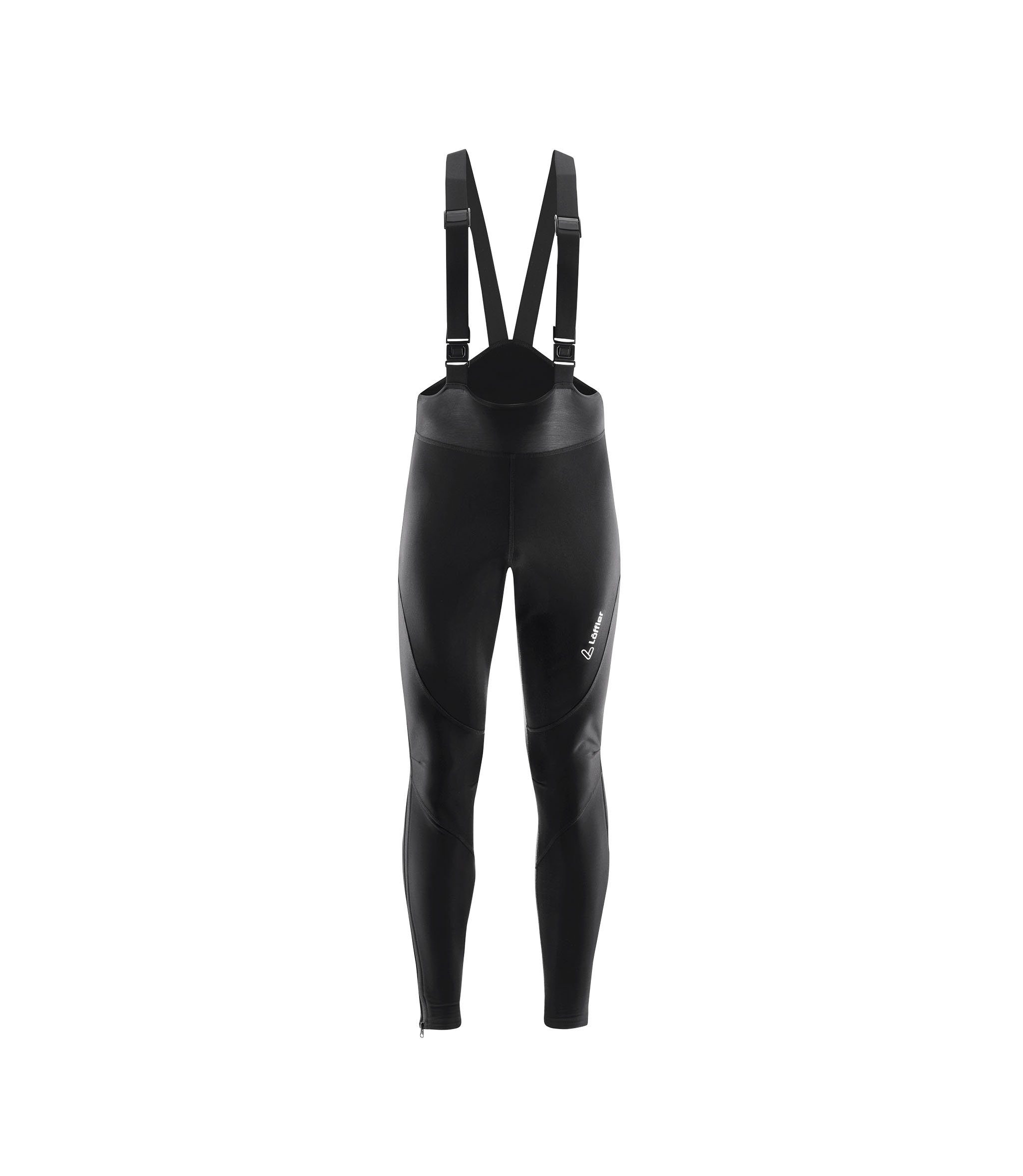 Löffler Fahrradhose Warm-Up Bib Tights AB Warm (winddicht, atmungsaktiv) lang schwarz