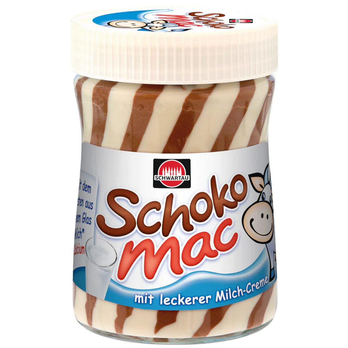 SCHWARTAU Schokoaufstrich, Schwartau Schoko Mac Schokoladen Milchcreme Brotaufstrich 400g