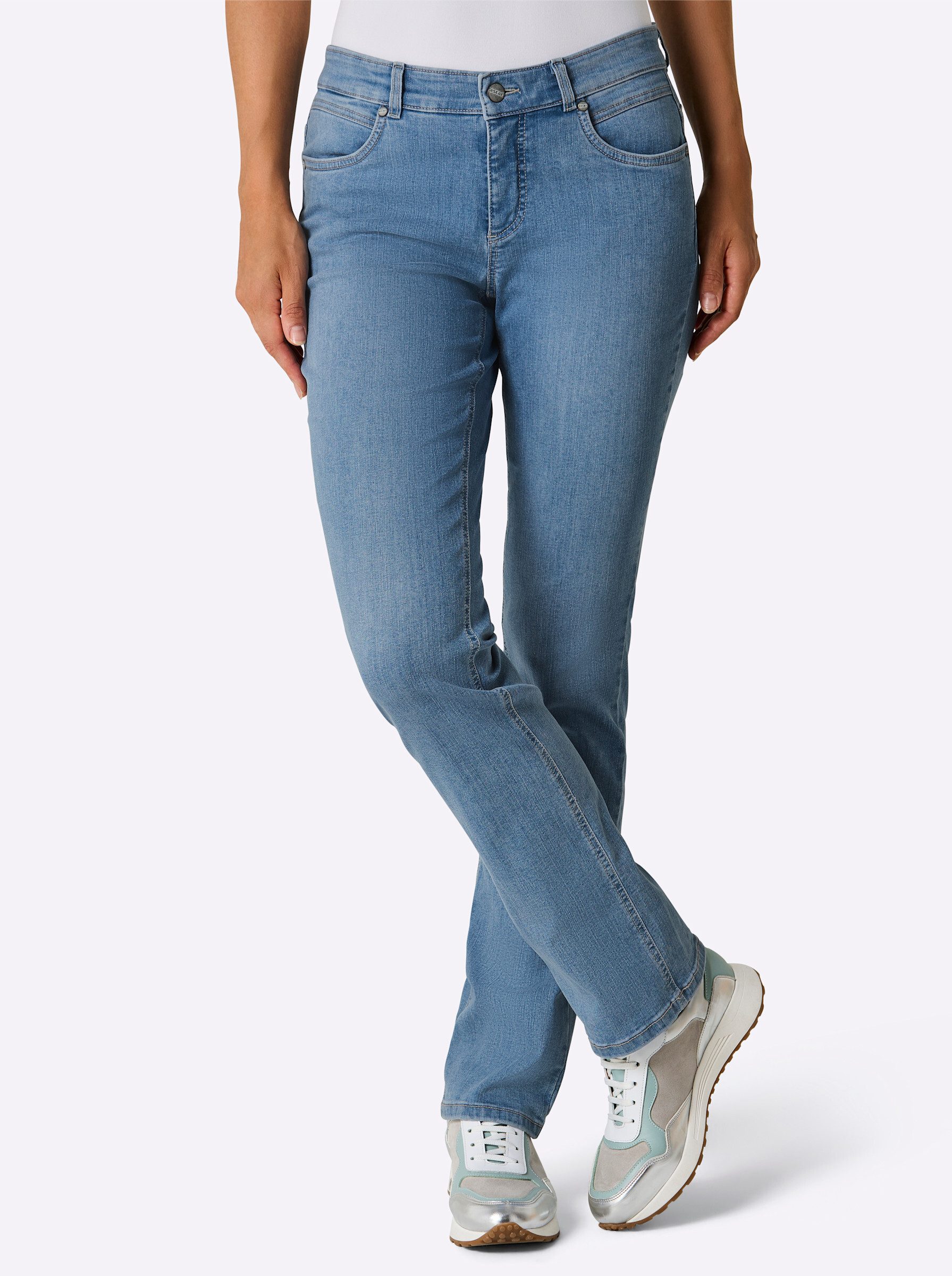 ascari Bequeme Jeans Edel-Jeans leicht vertieft