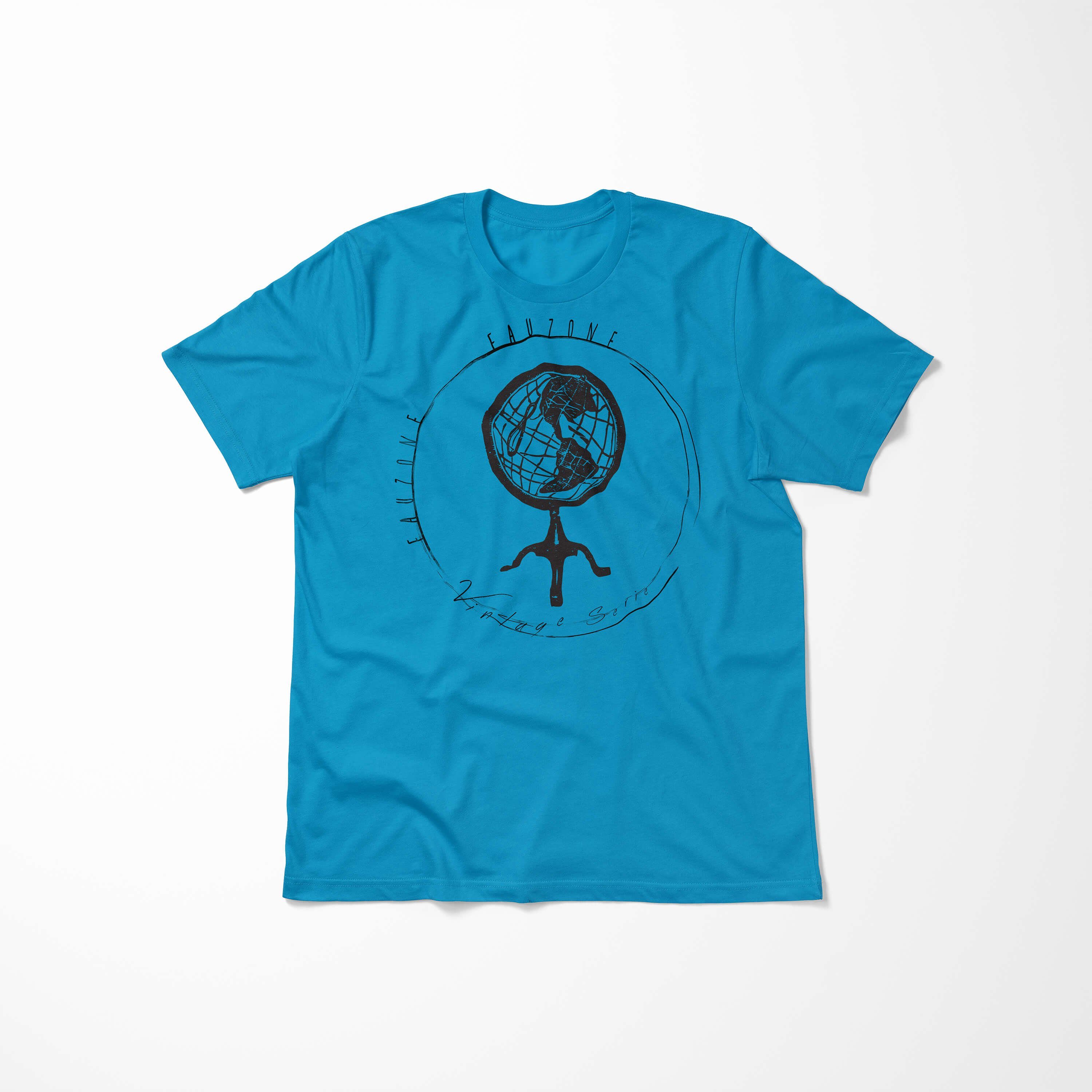 Herren Globus Vintage Art Atoll T-Shirt T-Shirt Sinus