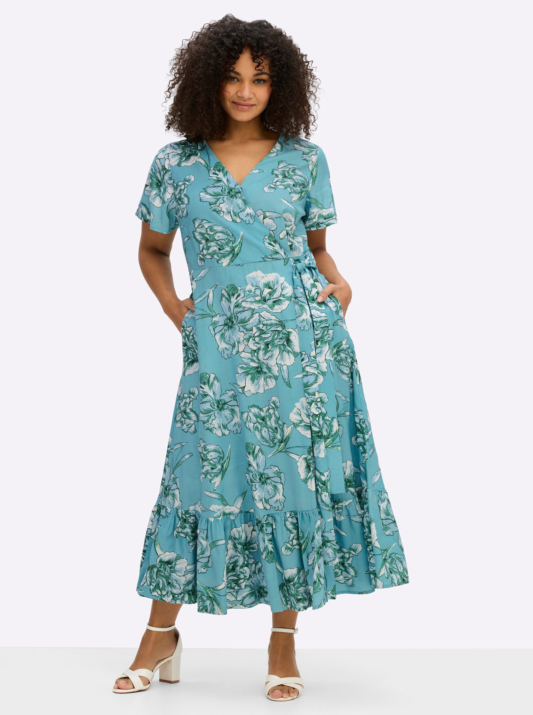 sheego by Joe Browns Etuikleid Kleid Kurzarm .