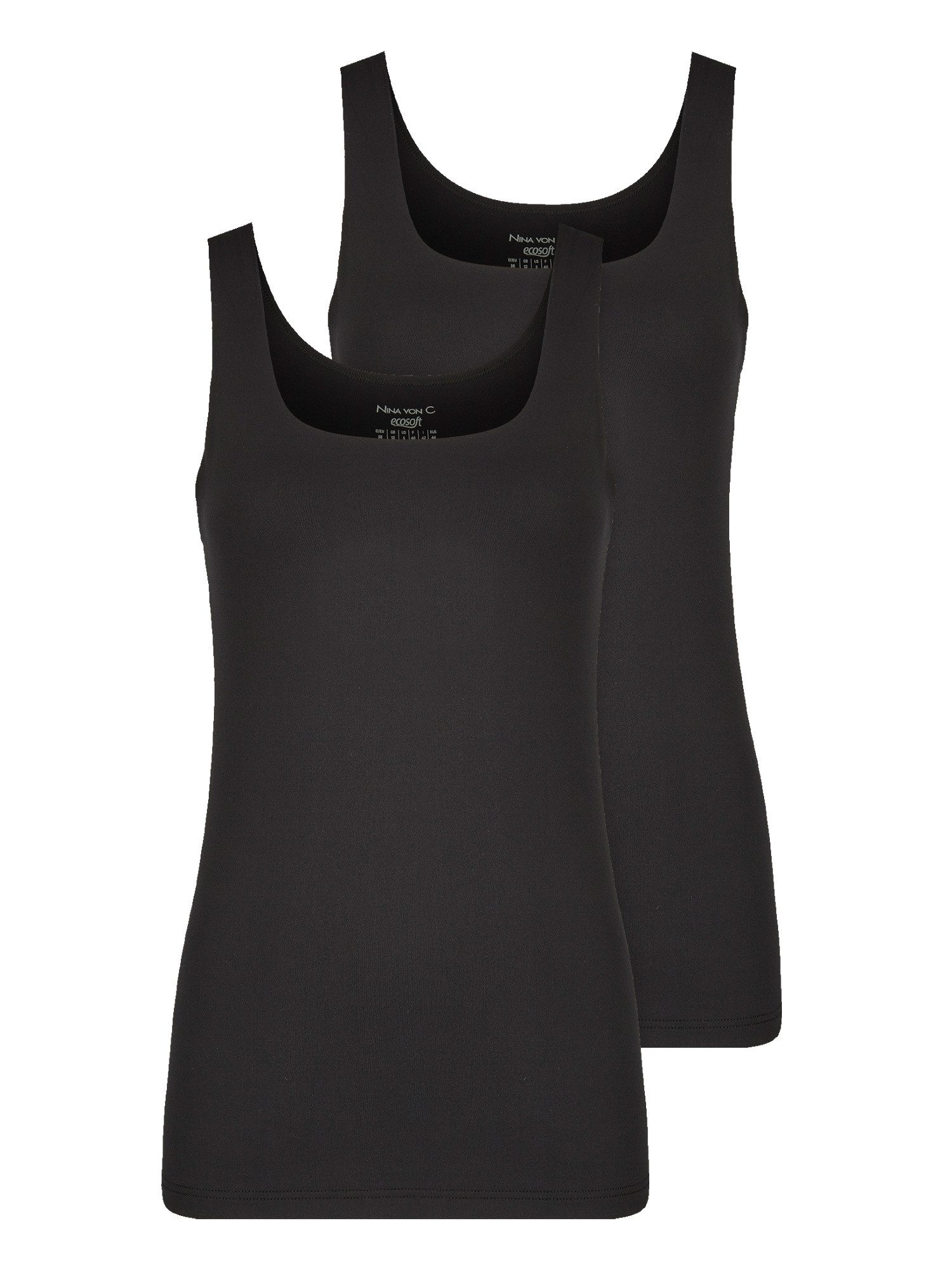 Achselhemd 2er Pack Damen Achseltop Eco Soft
