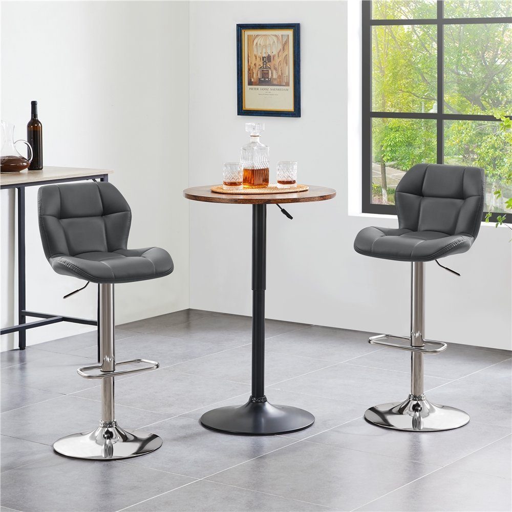 Yaheetech Barhocker 360° Drehbare Hocker mit Fußstütze (2 St), 1/2/4/6er-Set Barstühle Küchenstühle Bistrohocker höhenverstellbar