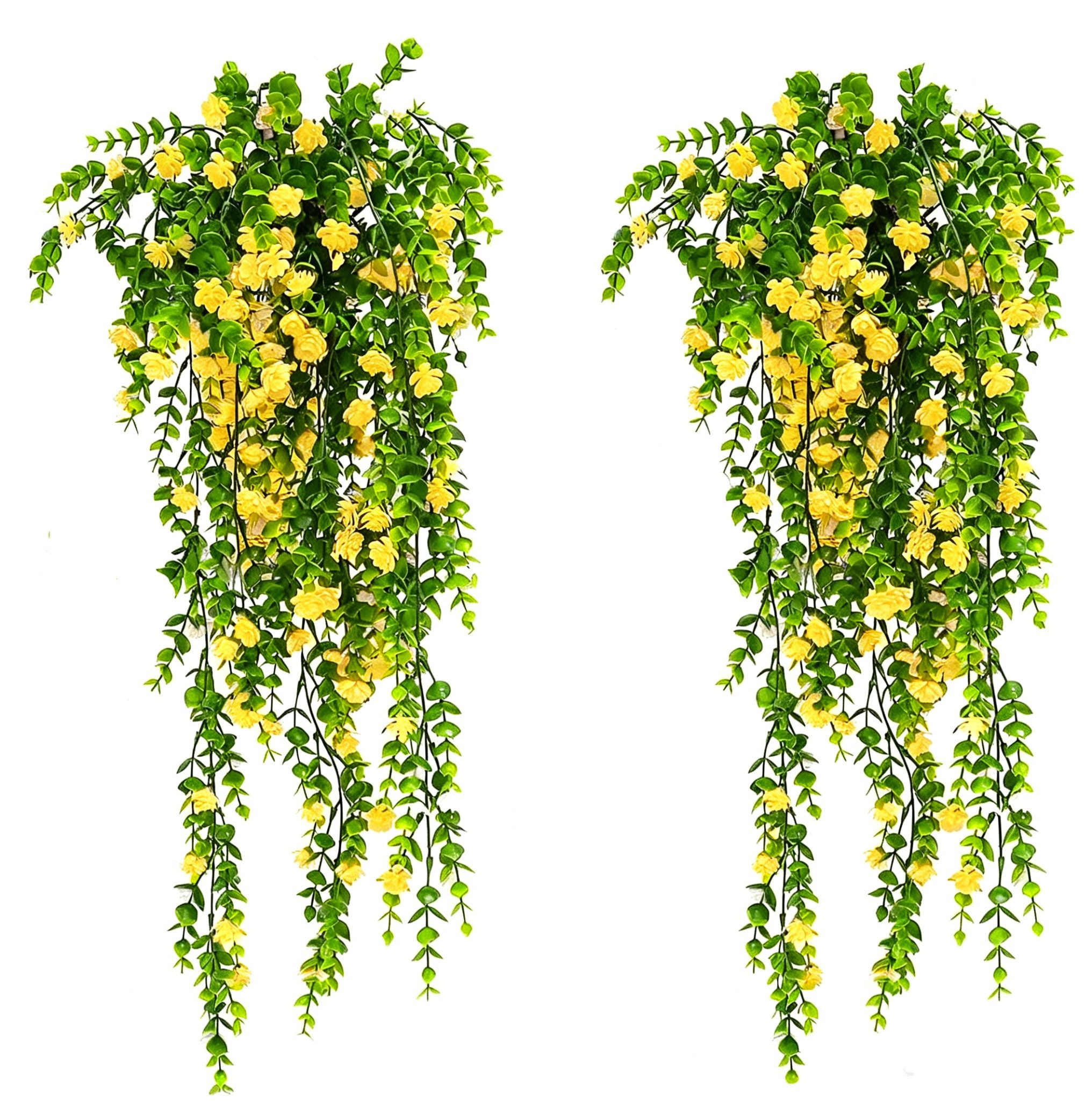 Kunstpflanze 2er Set Künstliche Eukalyptusranken, Kunstpflanzenranken, Minicloss, Künstliche Blumen, geeignet für Wand- und Wohnkultur