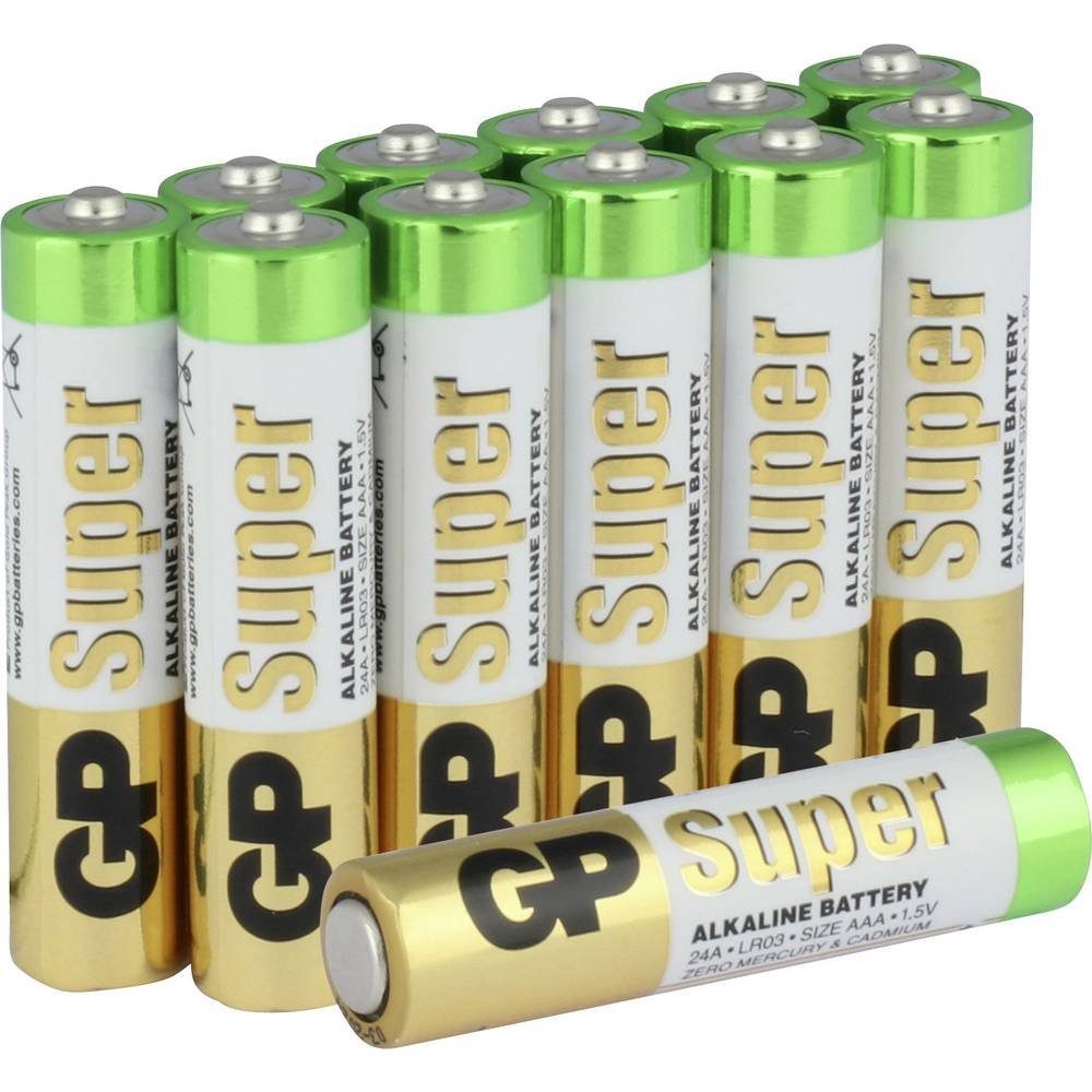 GP Batteries GP Alkaline-Batterien Micro, 12er Batterie