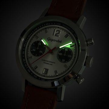 Gigandet Chronograph Tramelan, Mineralglas, Chronograph, Datumsanzeige, Tachymeter