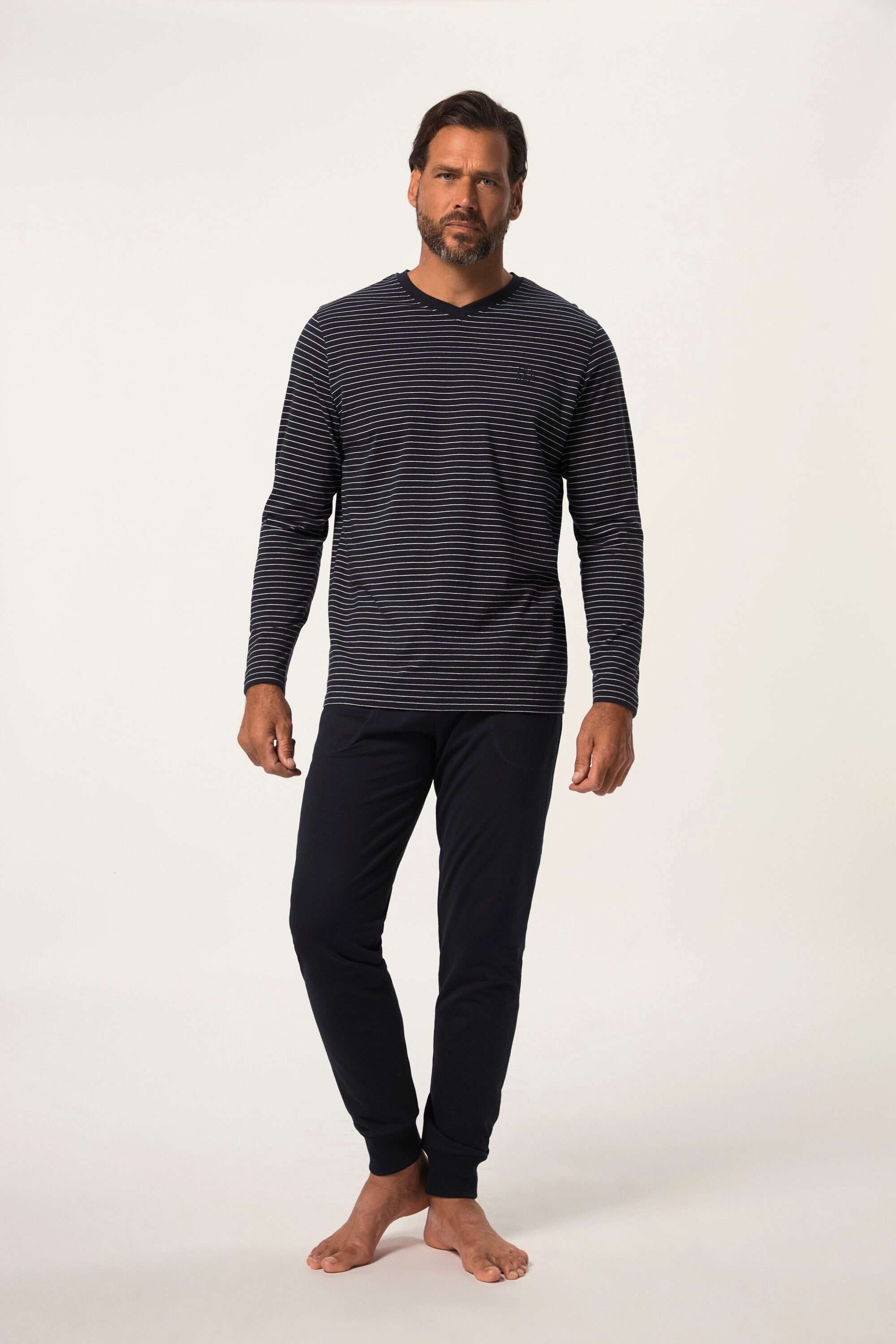 Schlafanzug Schlafanzug Homewear Langarmshirt lange Hose
