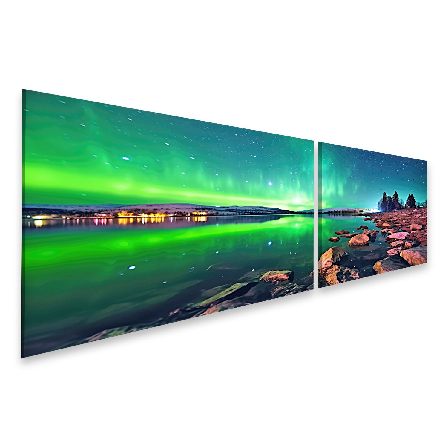 islandburner Leinwandbild Spektakuläre Nordlichter Aurora Borealis Unter Sternenübersä Bilder