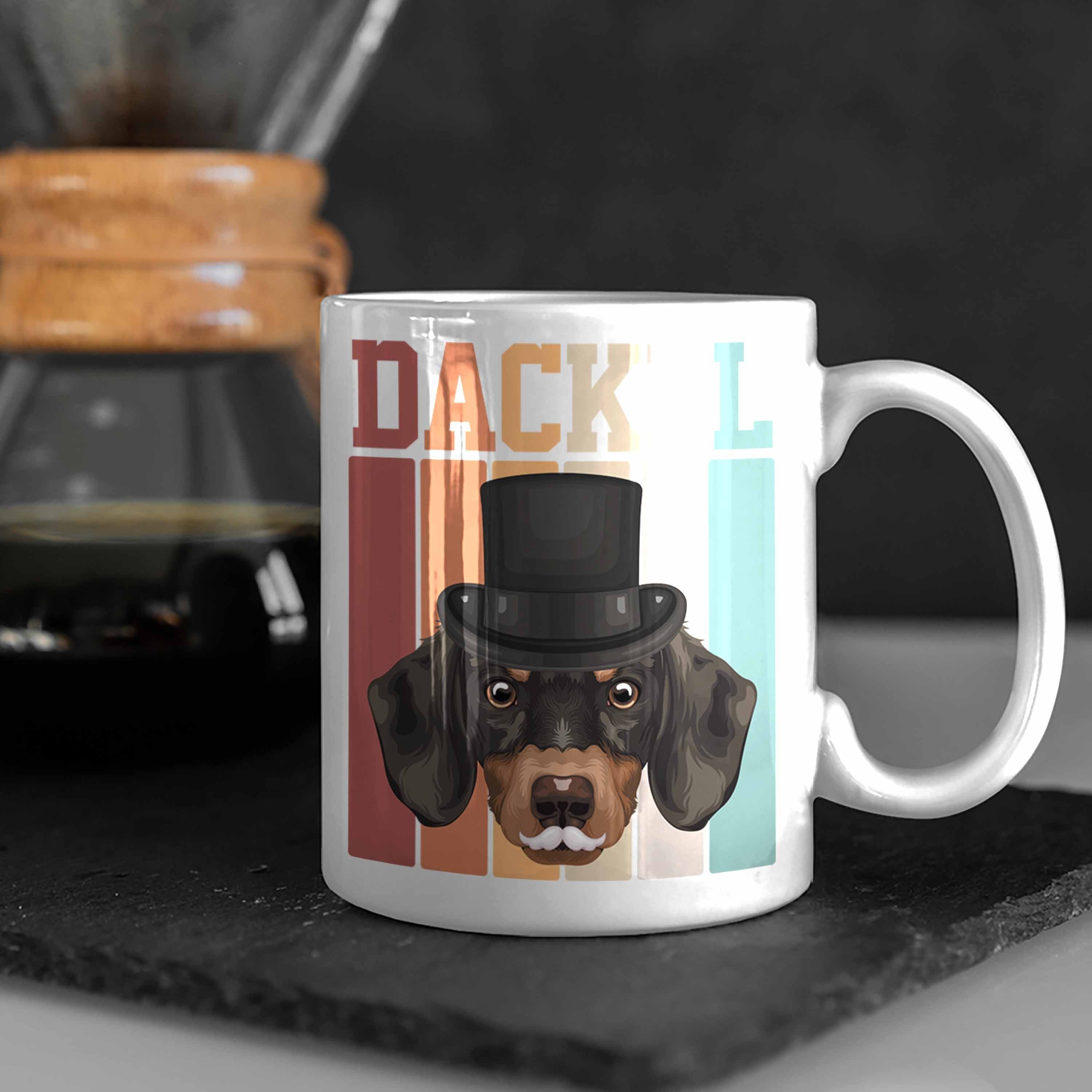 Geschenk Lustiger Spruch Dackel Vina Tasse Tasse Retro Besitzer Trendation Weiss Geschenkidee