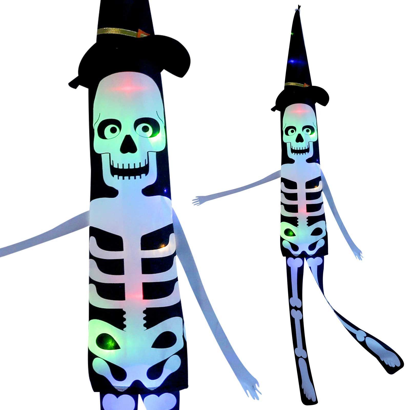 Rosnek Dekoobjekt Horror Geist, Fledermaus Kürbis Skelett, für Halloween Party Hof Deko (5 St)