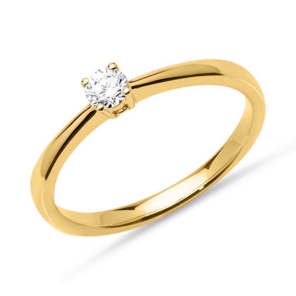 Unique Verlobungsring Verlobungsring Diamant 0,15 ct. Gold VR0136 (Größe: 52mm)