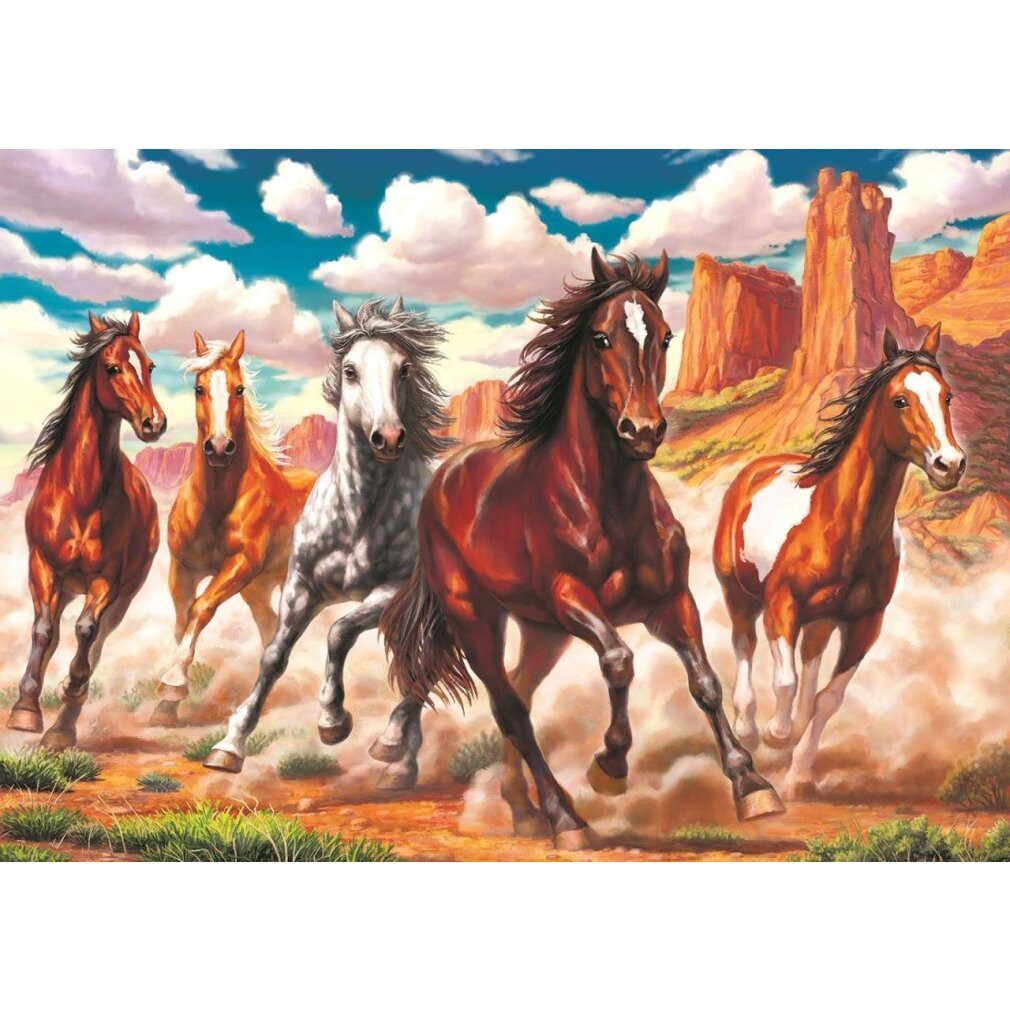 ART PUZZLE Puzzle Puzzle Wildpferde im Tal 1000 Teile, Puzzleteile