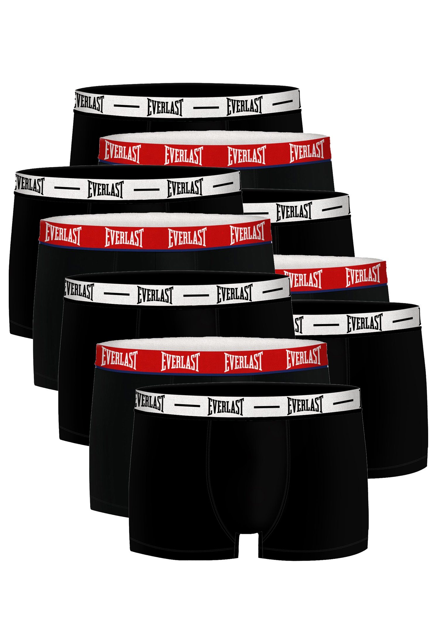 10P Sport 10-St., Boxer black/white/red Boxershorts Everlast 10er-Pack) (Spar-Pack, 852 -