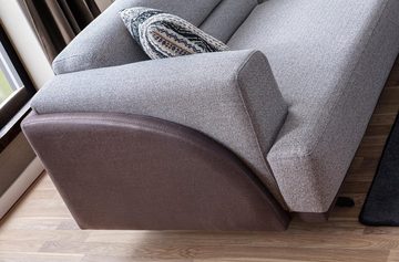 JVmoebel 3-Sitzer Grauer Wohnzimmer 3-Sitzer Luxuriöses Dreisitzer Sofa Polster, 1 Teile, Made in Europa