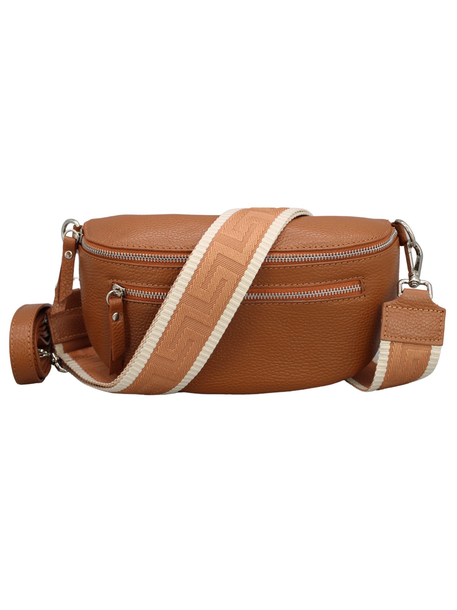 Schultertasche Lucia Damen Leder-Bauchtasche – Echtleder, Made in Italy