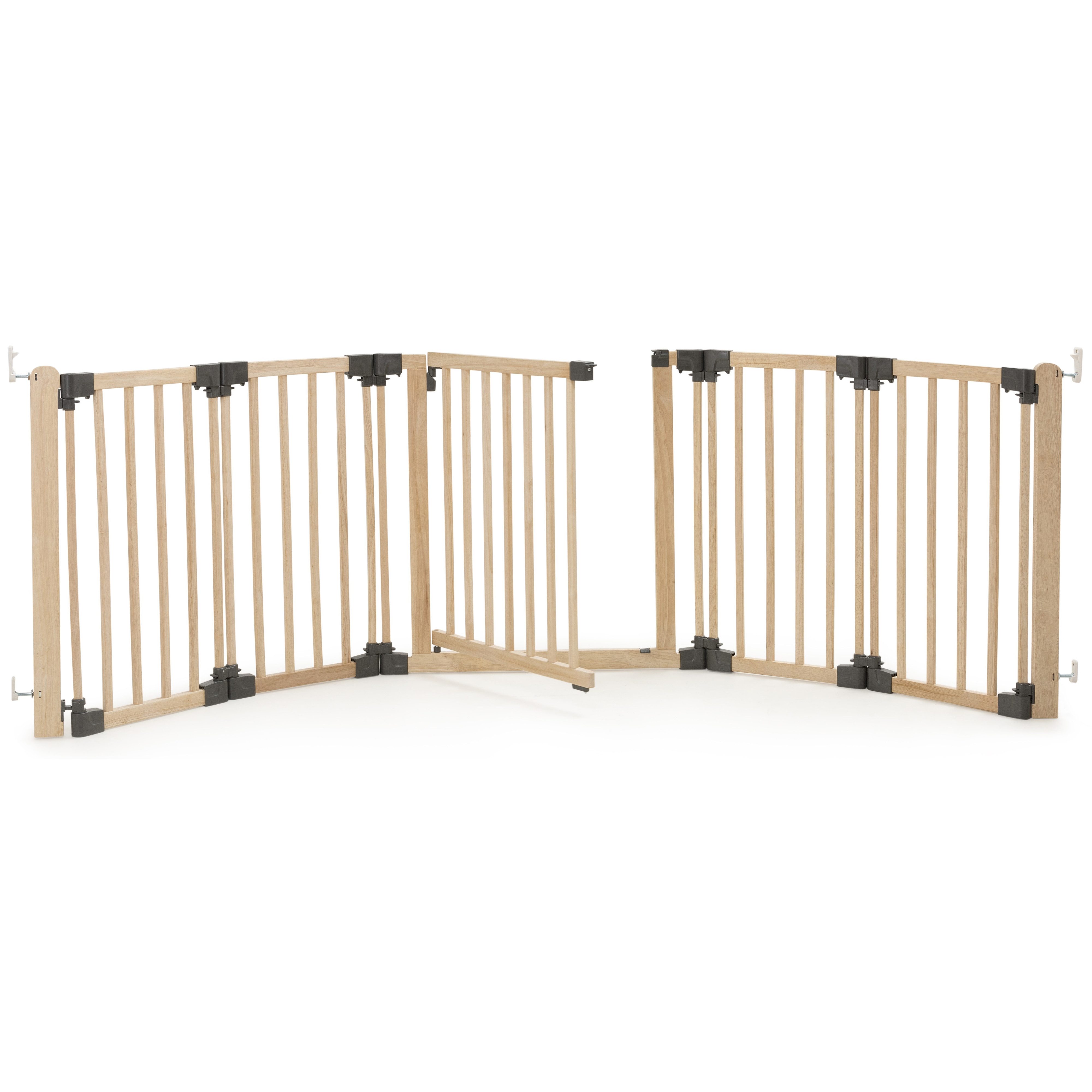 Geuther Türschutzgitter Variables Konfigurationsgitter „Yoko“ aus Holz – 95–260 cm, Auch als Treppenschutzgitter verwendbar