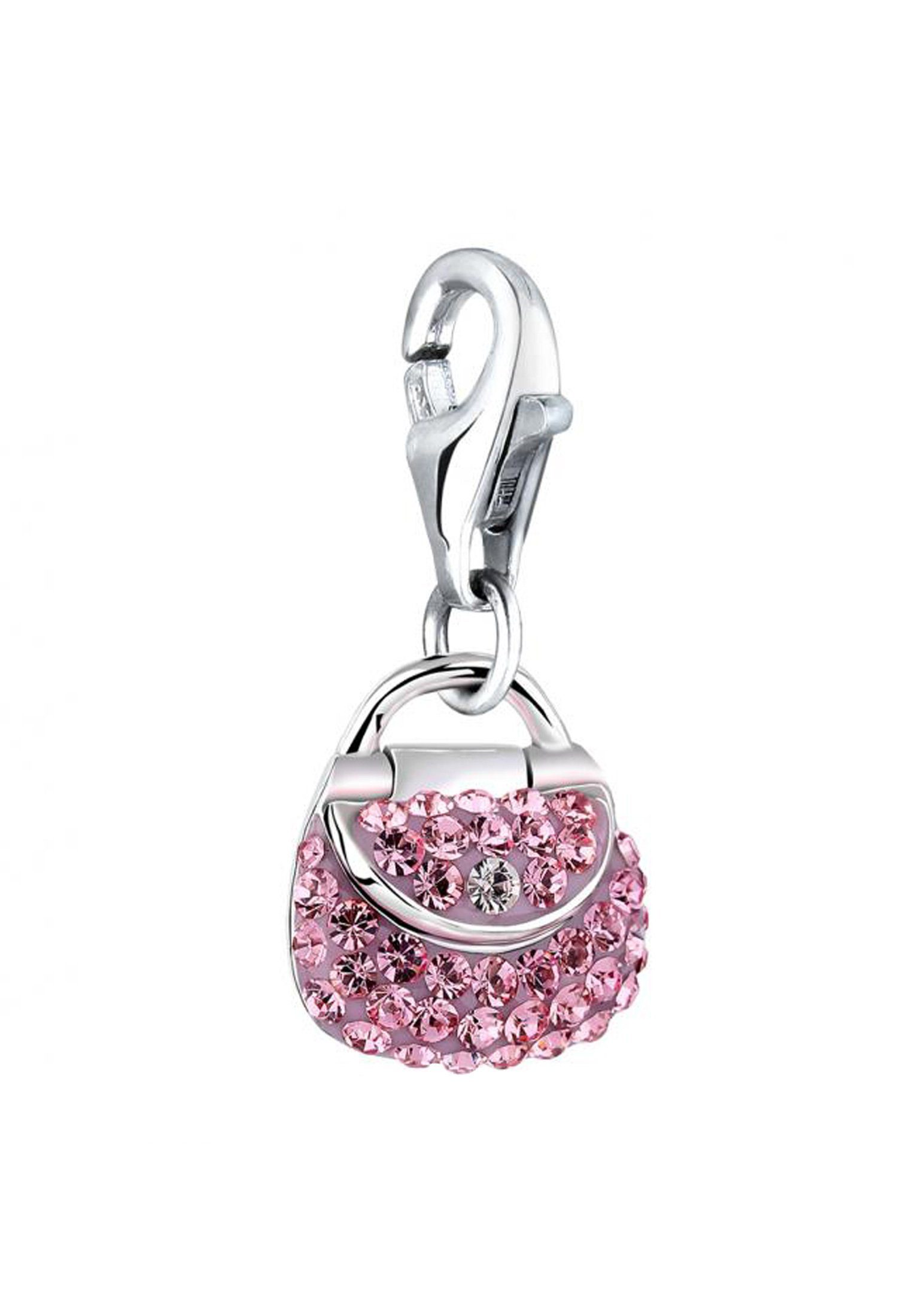 Nenalina Charm-Einhänger Tasche Anhänger 925 Silber, mit Kristallen von Swarovski®