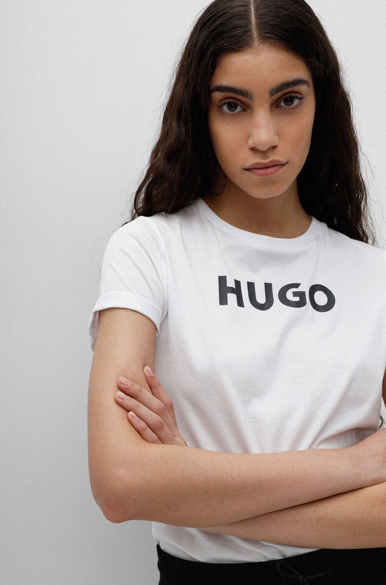HUGO T-Shirt The (100) HUGO (1-tlg) Tee Weiß