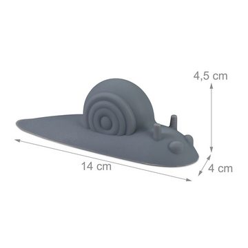 relaxdays Türstopper Türstopper Schnecke im 2er Set, Grau