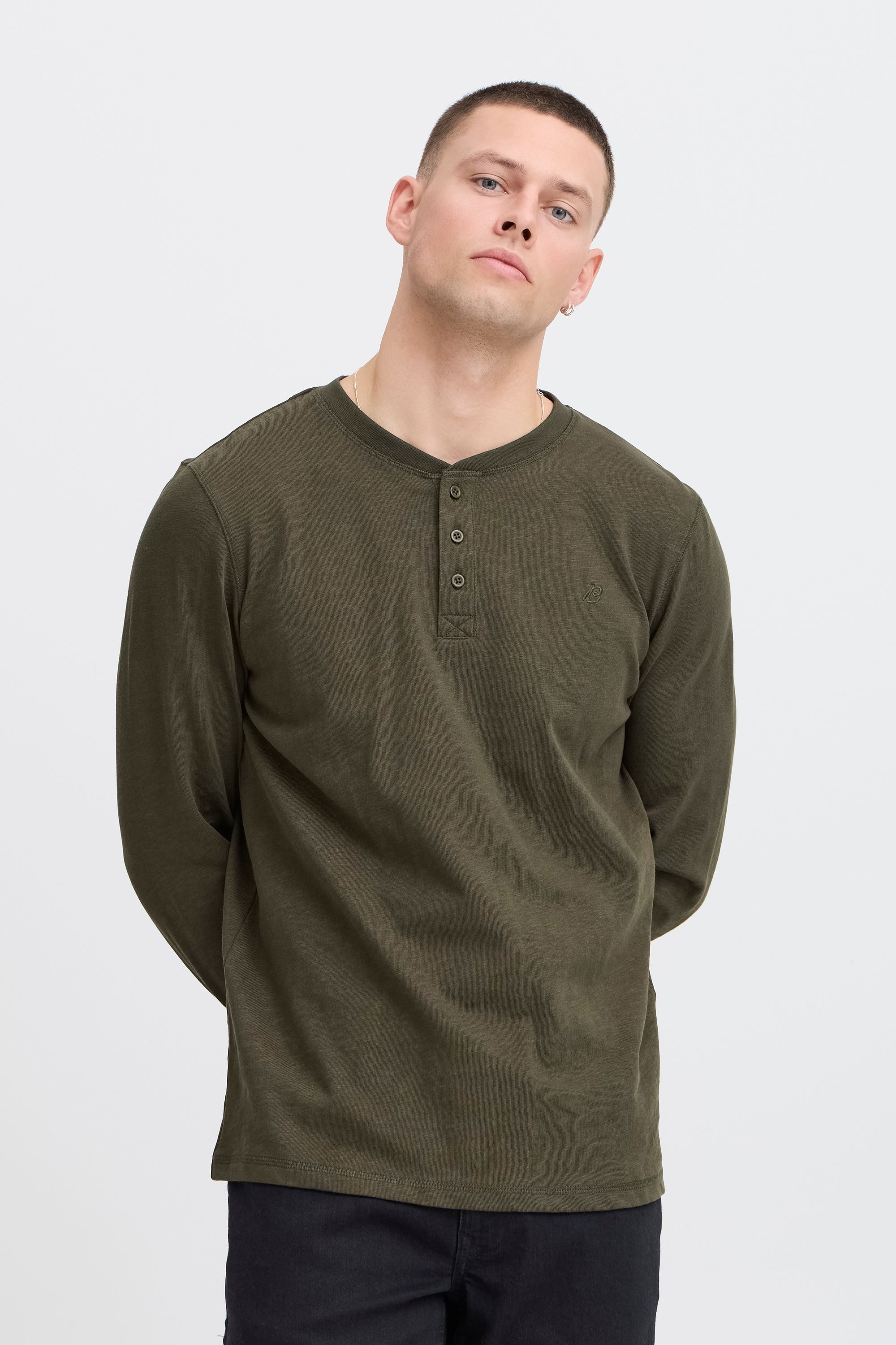 Blend Longsleeve BHTee Lässiges Longsleeve mit Knopfleiste günstig online kaufen