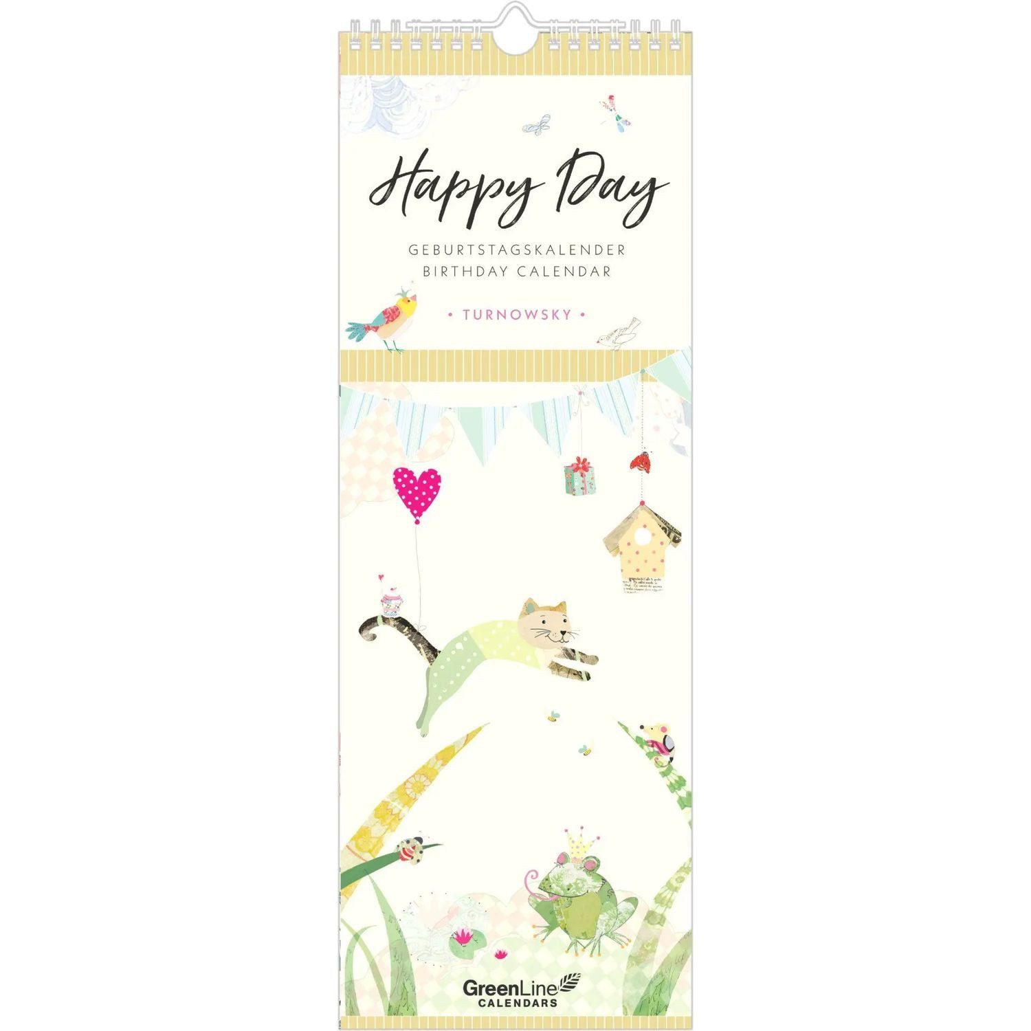 NEUMANN Wandkalender GreenLine Geburtstagskalender Turnowsky 14,85x42