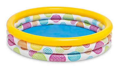 Intex Pool Kinder Becken 3-Ring-Pool - Wild Geometry, aufblasbares Kinder-Planschbecken - Outdoor Badespielzeug