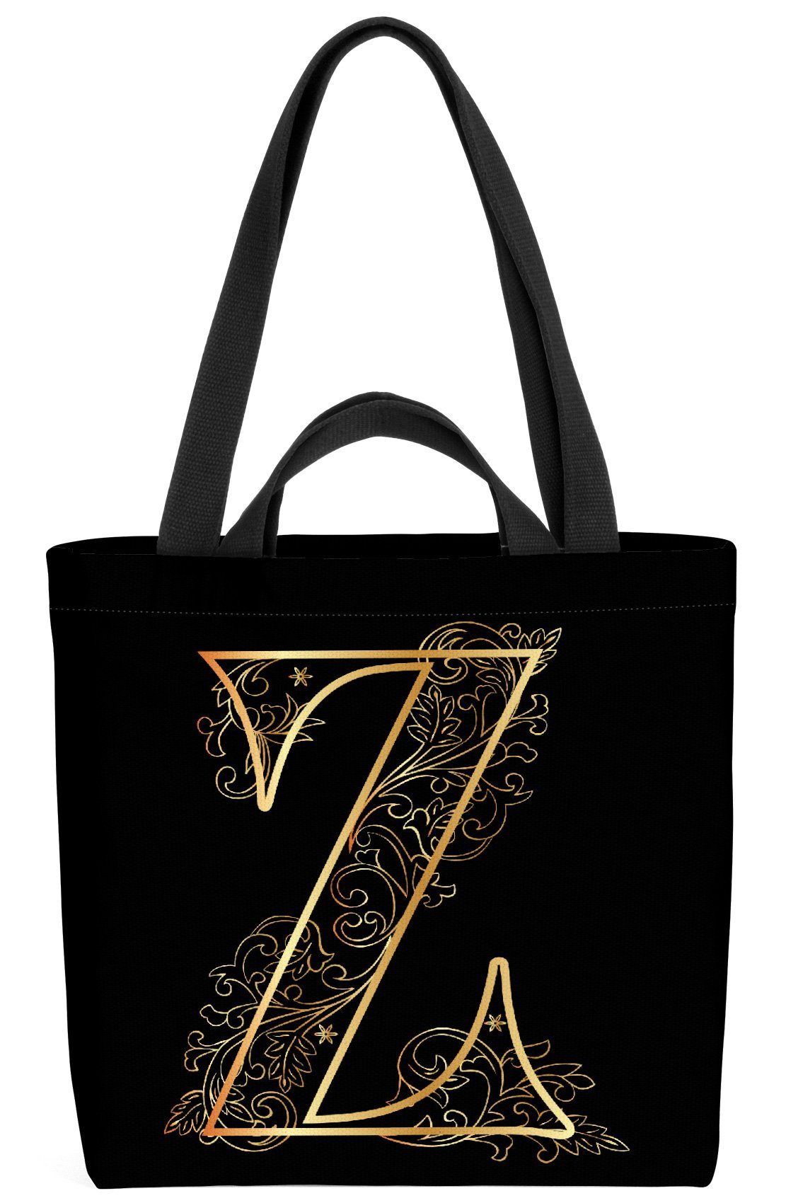 VOID Henkeltasche (1-tlg), Z Buchstabe Floral Vintage A Buchstabe Floral Vintage Alphabet Vintag