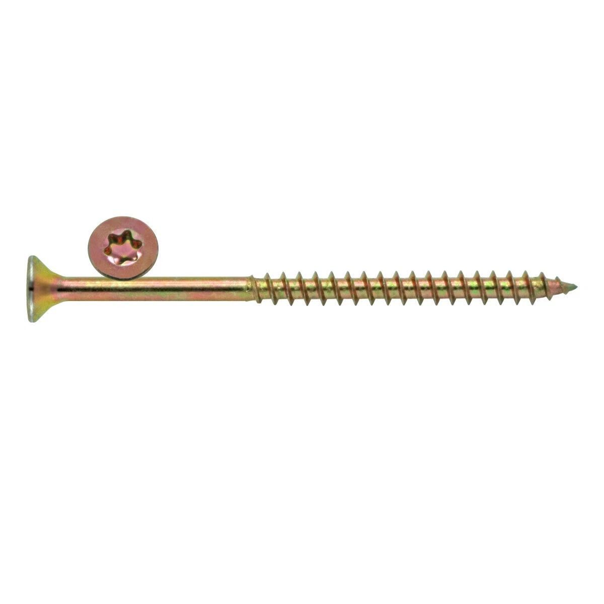 ARLI Spanplattenschraube 100x Spanplattenschraube 4 x 45 mm Torx Senkkopf Teilgewinde, (Set, 100 St., Spanplattenschraube), Schrauben-Ausführung: Seko, Schaft, gelb passiviert I