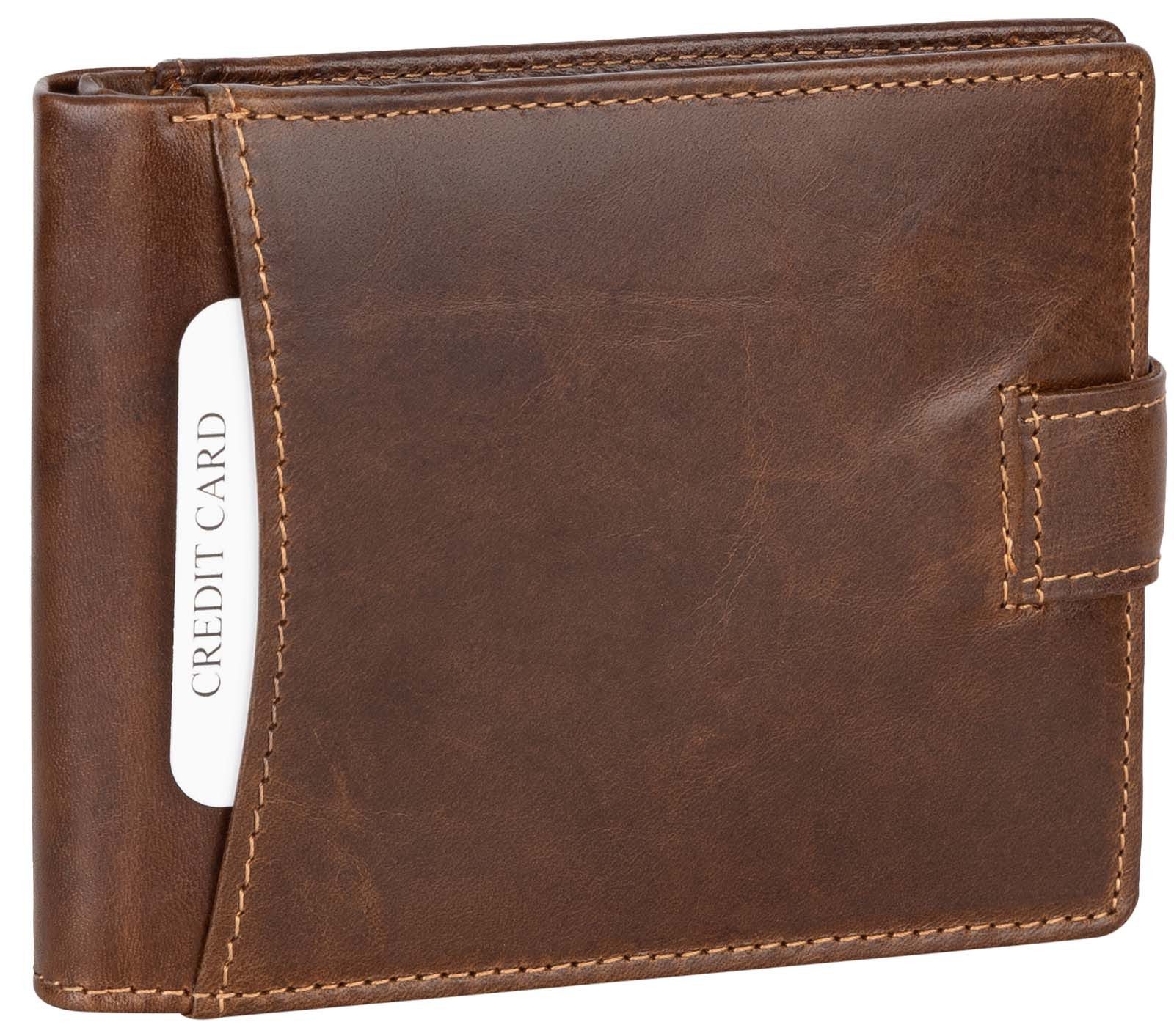 Wild Things Only !!! Geldbörse RFID echt Leder Portemonnaie Geldbörse Riegelbörse Herren Querformat, RFID Schutz – Bild 2 von 5