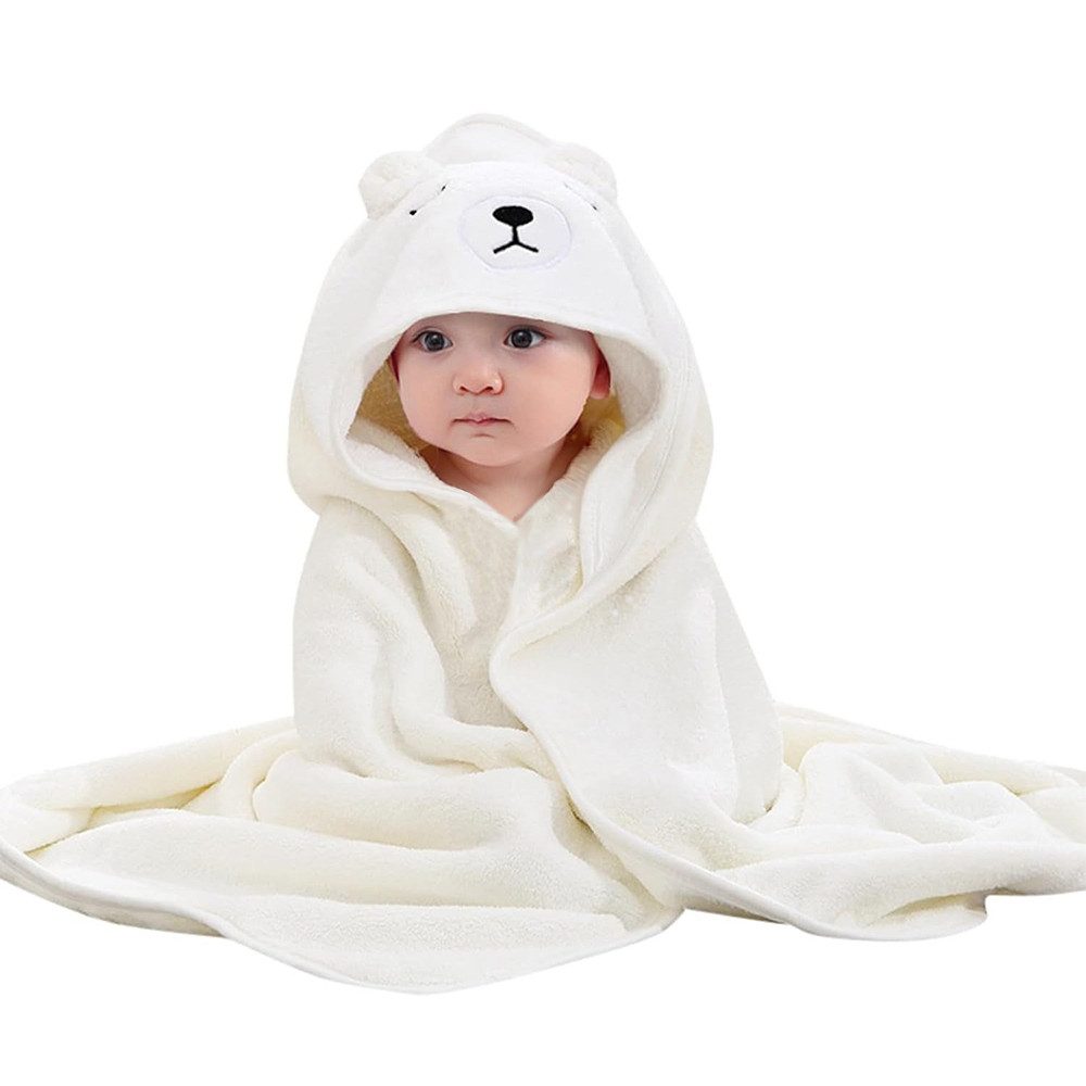 NUODWELL Kapuzenhandtuch Baby Kapuzenhandtuch mit Waschlappen,mit süßen Ohren,für Neugeborene, (set), Schönes Aussehen, weiche Faser, leicht zu reinigen und zu pflegen