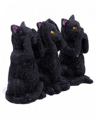 Horror-Shop Dekofigur Drei Weise Schwarze Katzen als Dekofiguren