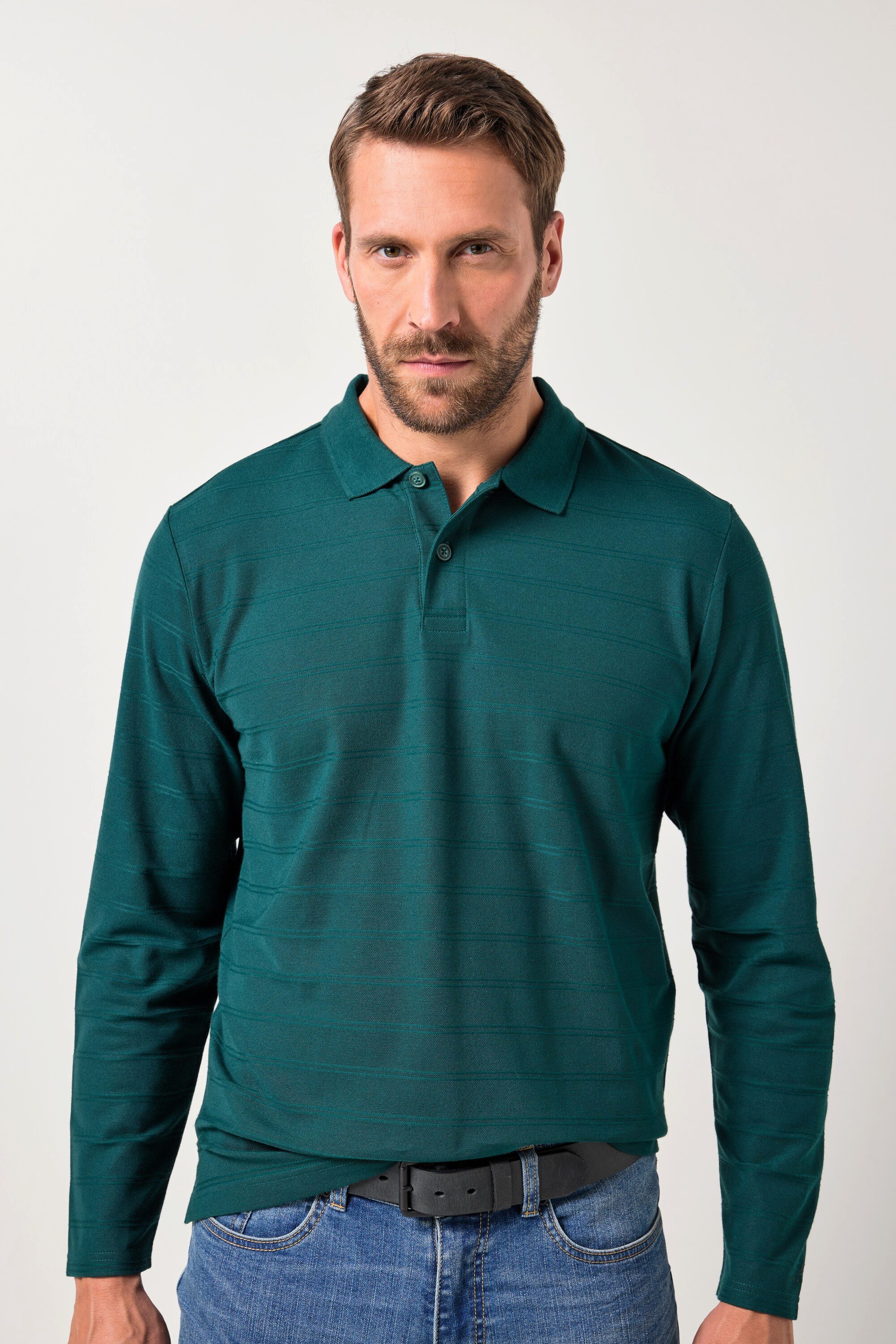 Poloshirt Langarm-Poloshirt mit Biobaumwolle