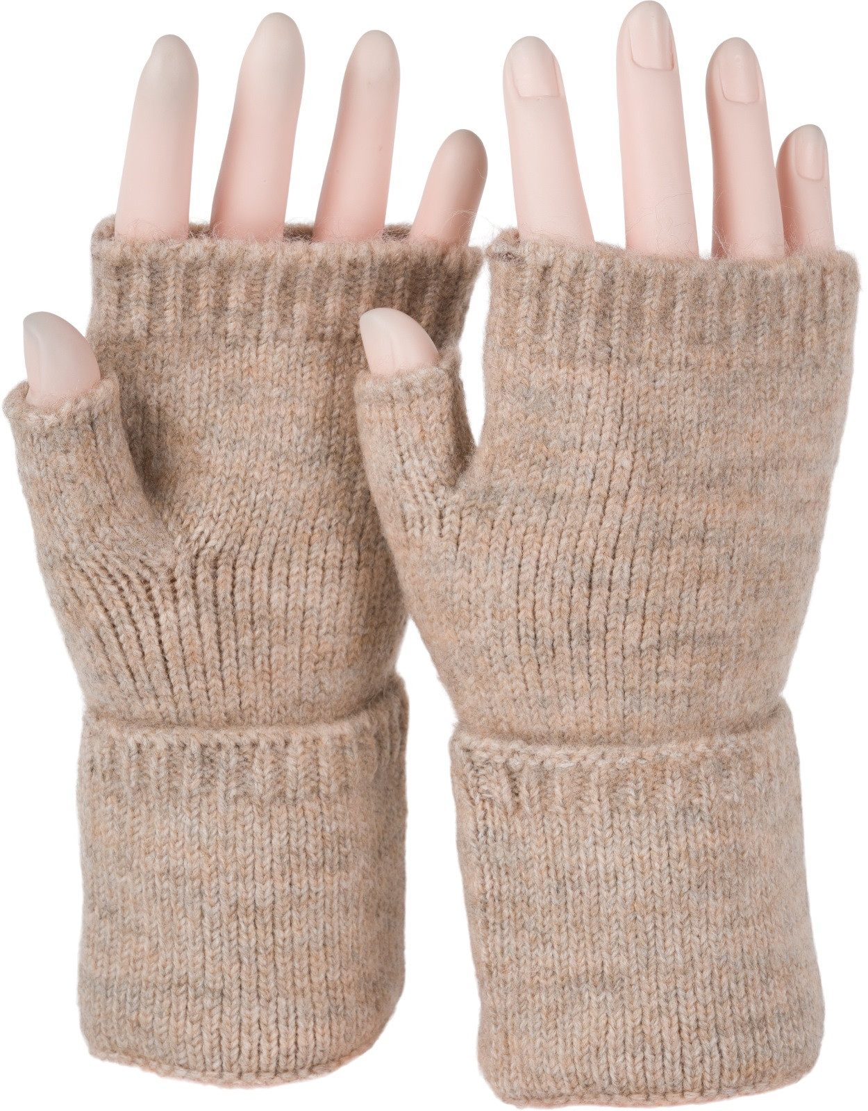 styleBREAKER Strickhandschuhe Fingerlose Strickhandschuhe Einfarbig (1-St) günstig online kaufen