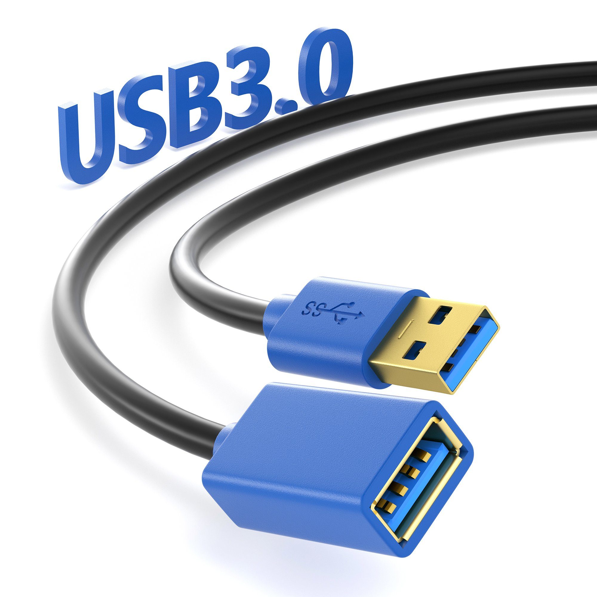JAMEGA USB 3.0 Verlängerungskabel, USB-A Stecker zu USB-A Buchse Erweiterung USB-Kabel, USB, USB A (200 cm) – Bild 4 von 5