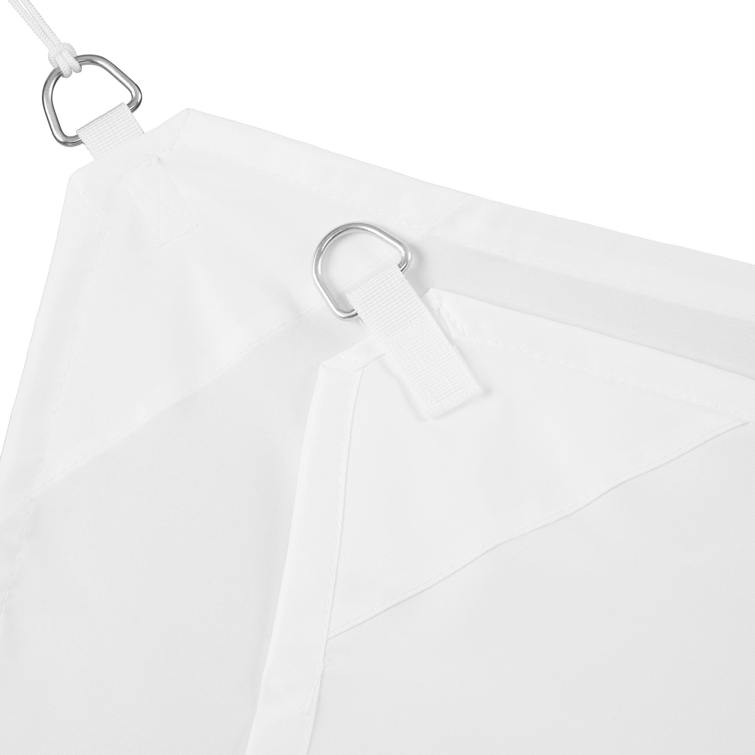 relaxdays square sunshade sail in white, 3 x 3 m