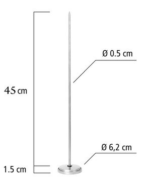 Lantelme Grillthermometer 500 Grad Grillthermometer 30cm und 45cm, 2-tlg., Einbauthermometer für Grill, Backofen oder Pizzaofen