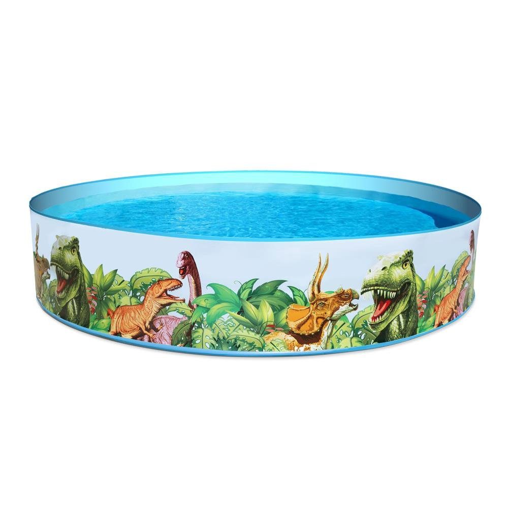 Bestway Planschbecken Fill 'N Fun Dino, 244 x 46 cm, Aufstellpool, für Kinder