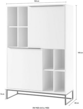 MCA furniture Highboard Lille, Breite ca. 100 cm