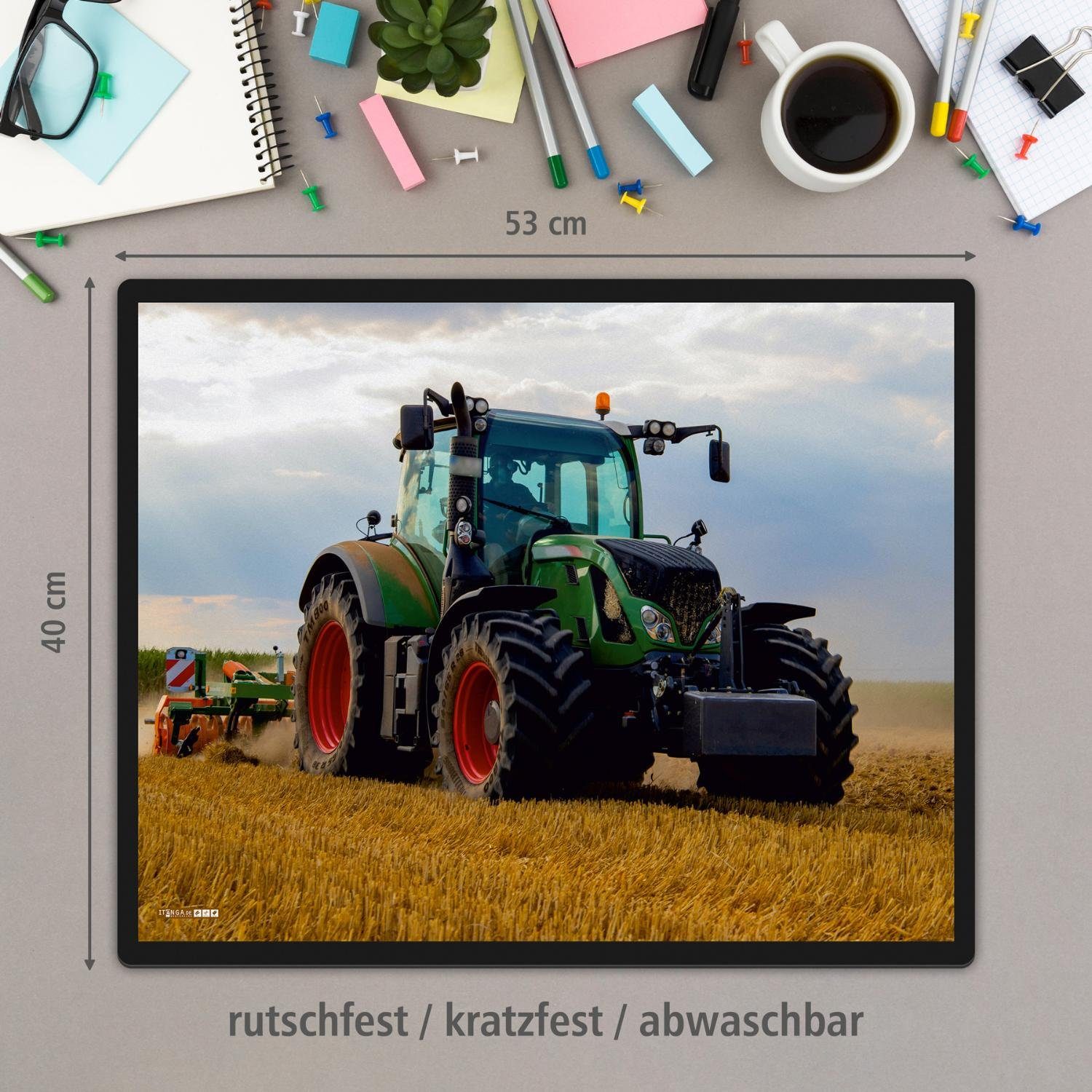 itenga Schreibtischunterlage itenga Schreibtischunterlage V1 mit Papierkorb und Stifteköcher eckig