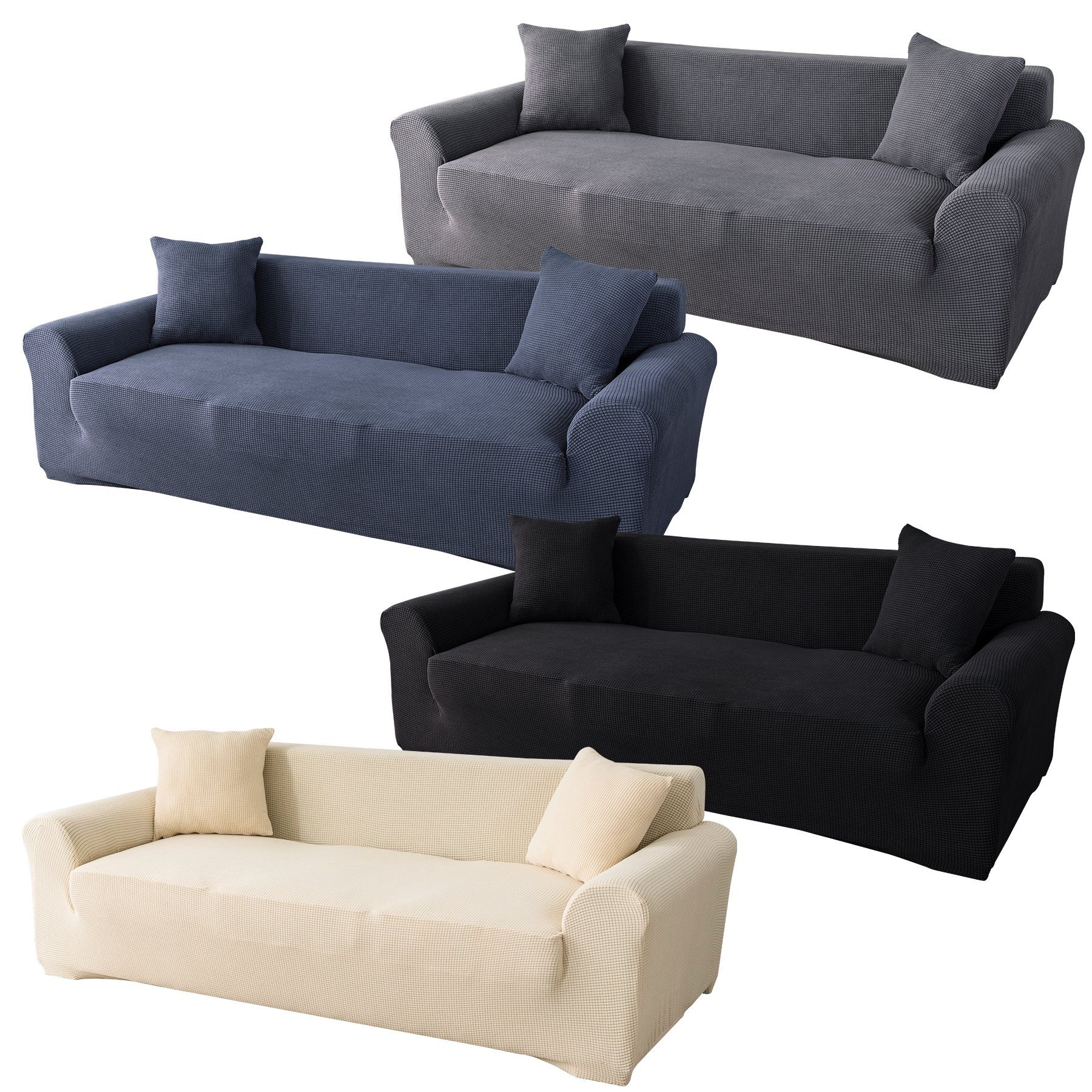 1-4 Sitzer Sofabezug Sofahusse Elastisch Sesselbezug Sitzbezug Sesselüberwurf DE 1-4 Sitzer Sofabezug Sofahusse Elastisch Sesselbezug Sitzbezug Sesselüberwurf DE