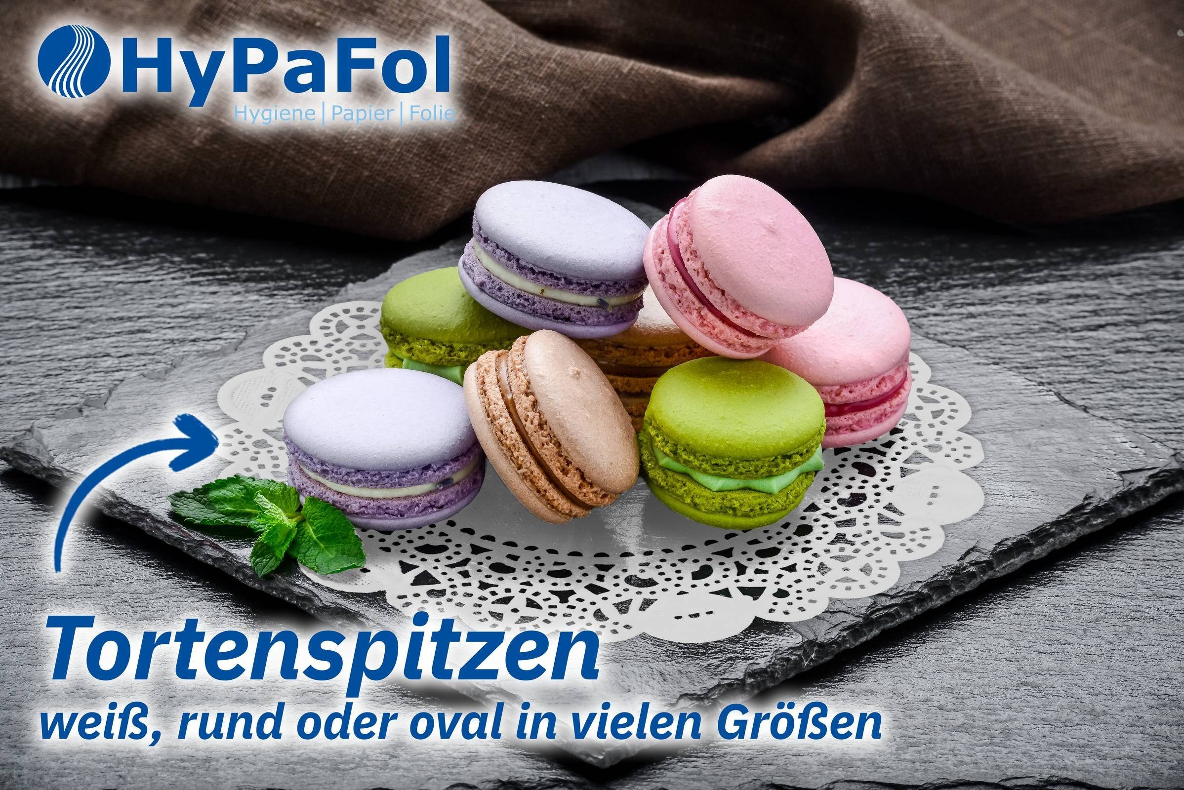 Hypafol Tortenwerkzeug Spitzendeckchen für Kuchen, Torte, Snacks, (Rund, 100 Stück) – Bild 3 von 5