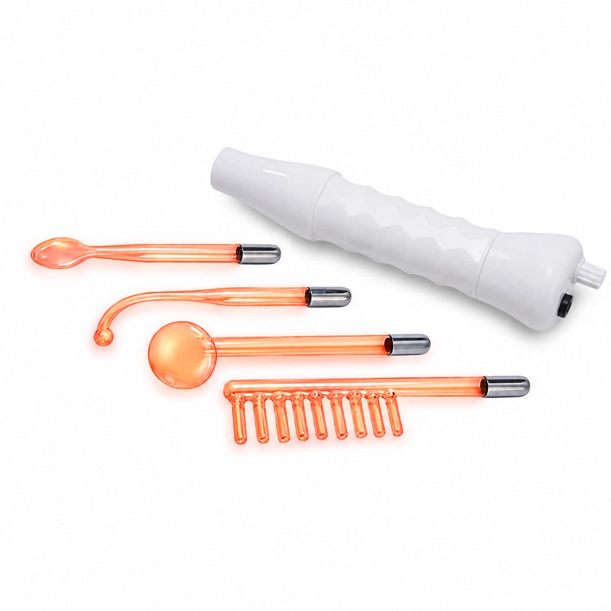 Lalano`S Cosmetics Kosmetikbehandlungsgerät 4-in-1 Hochfrequenzstab, Hochfrequenz Elektroden, Gerät zur Gesichtsstraffung, Mitesserentferner, Porenreiniger, Akne Behandlung, Anti-Aging-Gerät, Mikrodermabrasionsgerät, Anti-Haarausfall