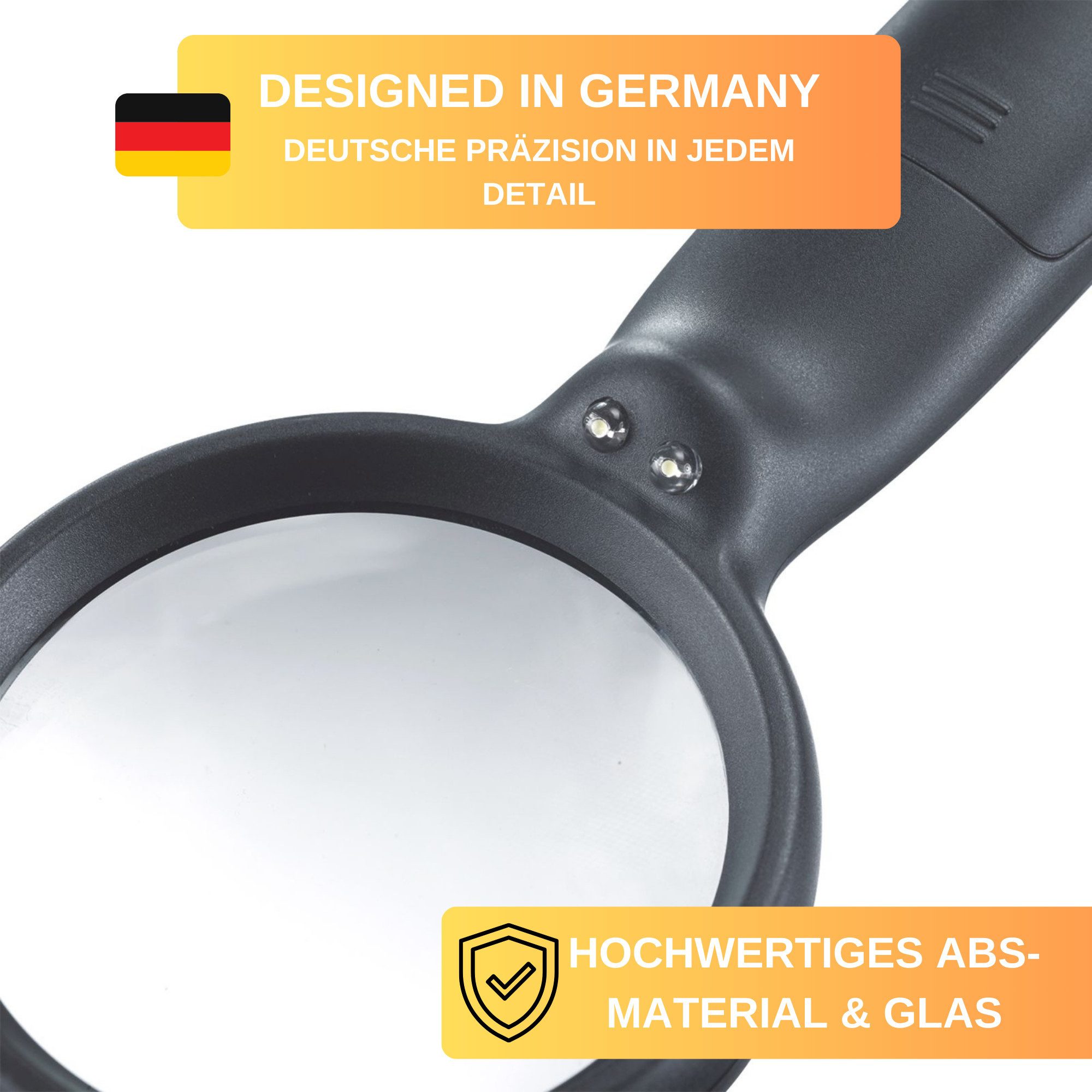 Thiru Leuchtlupe mit Leselampe für 4-fache Vergrößerung günstig online kaufen