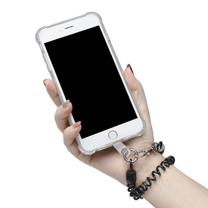 Mmgoqqt Schlüsselanhänger Handy-Lanyard-Halteband mit Aufnäher universelle Smartphone-Handschlaufe einschließlich 1 Stück Telefonkettenschnur und Telefon-Halteband